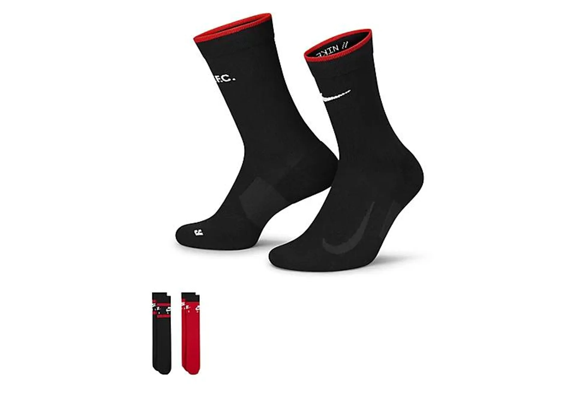 Nike Mens Crew Socks 2 Pairs - Black