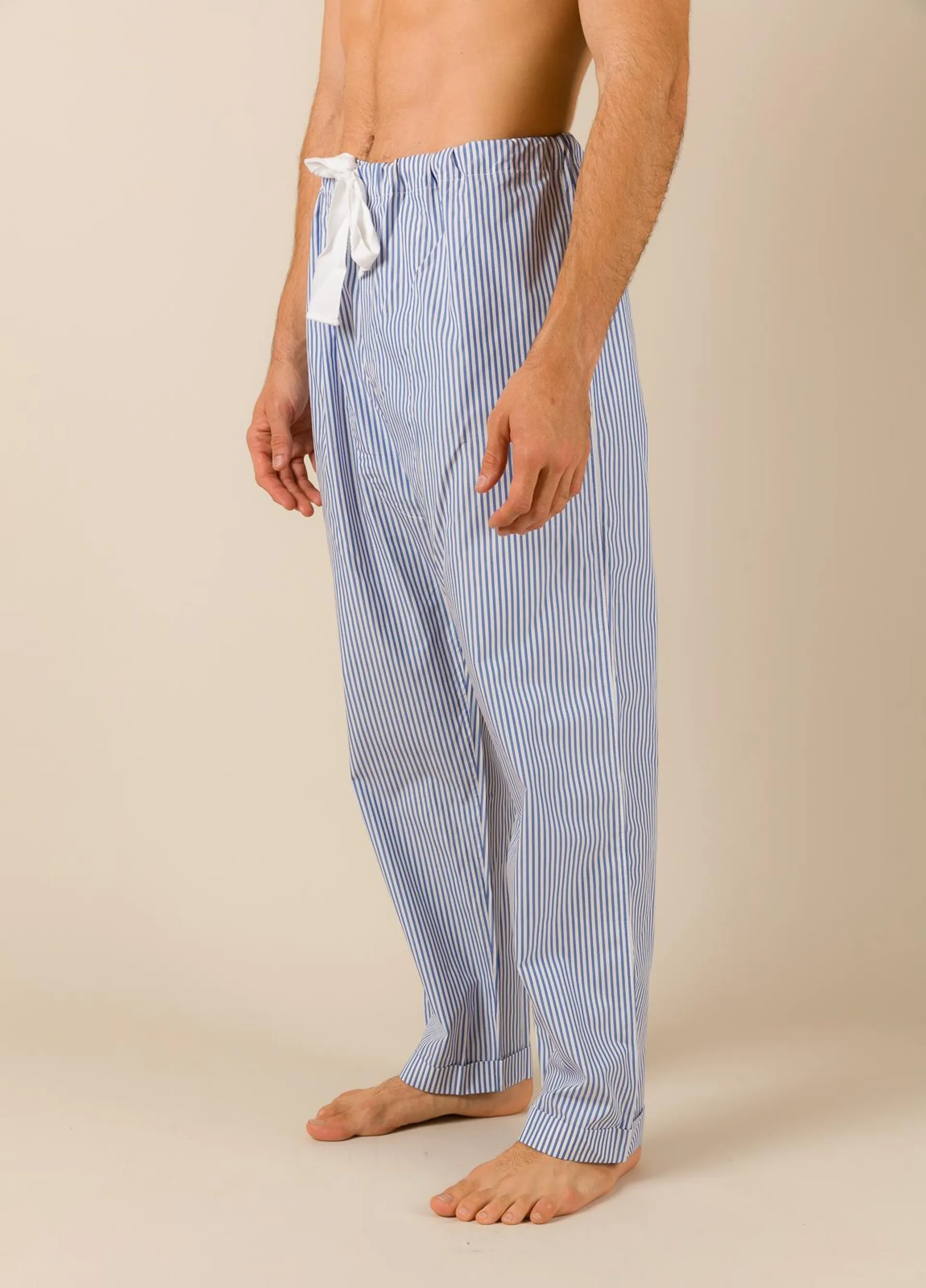 Pantalón largo de Pijama FUREST COLECCIÓN rayas azul con funda incluida