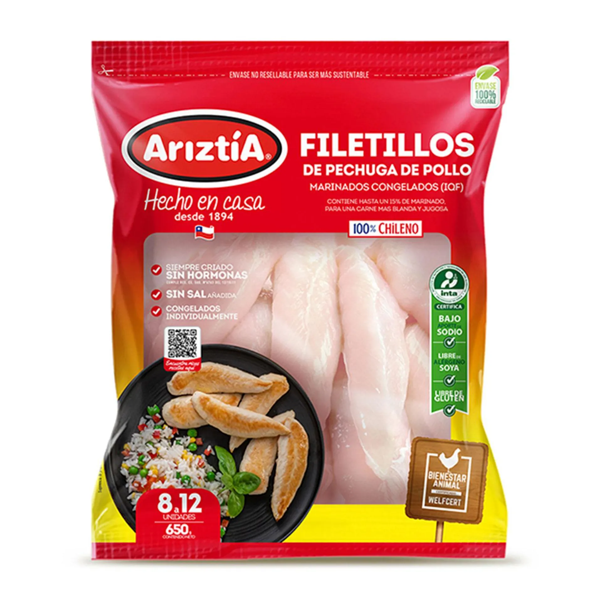 Filetillo de pollo 650 g