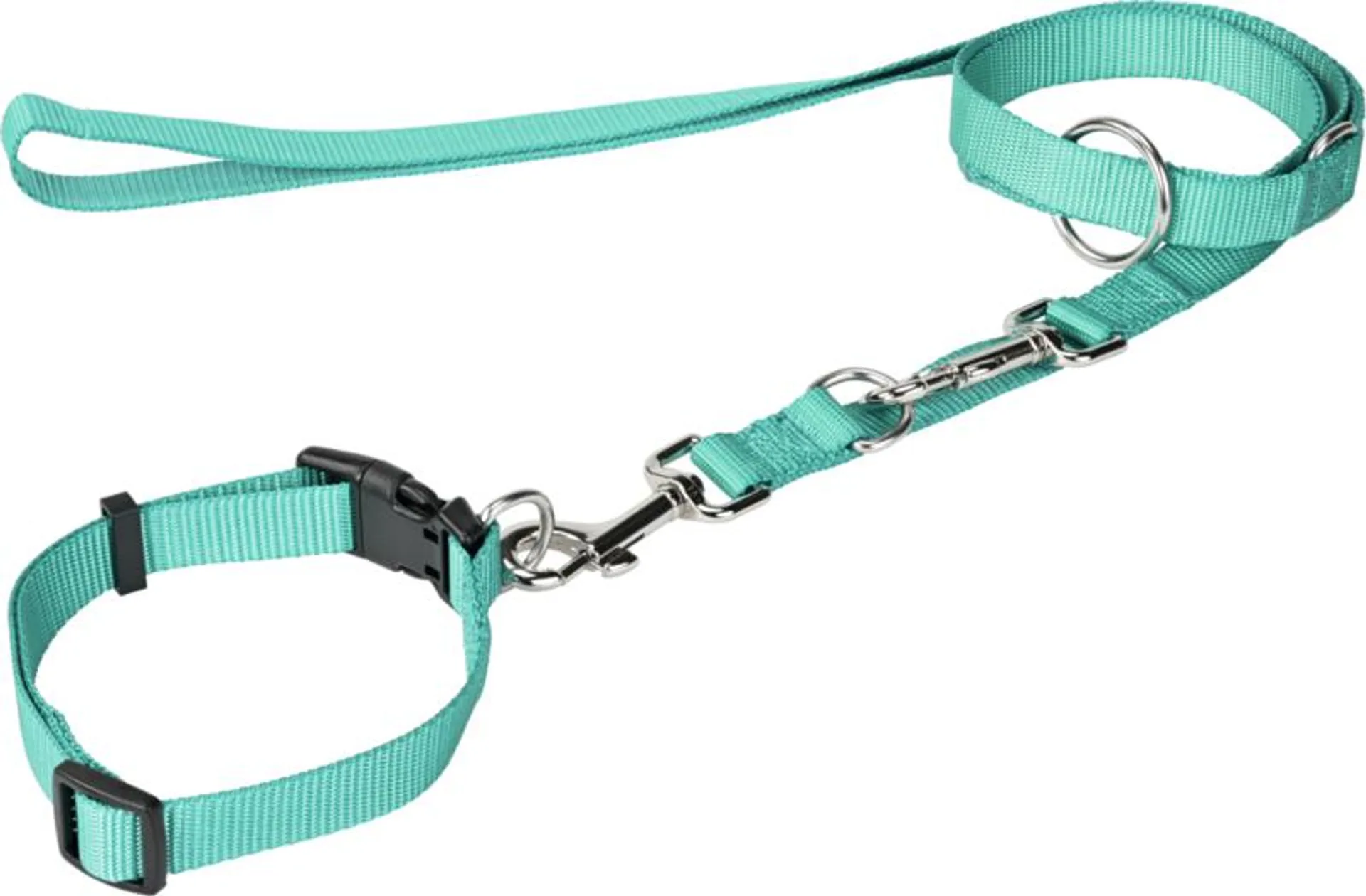 FIT+FUN collar + leash green S
