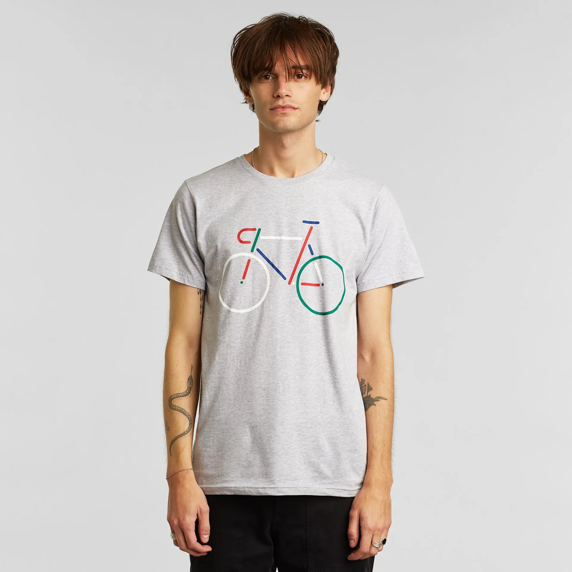 T-shirt Stockholm Color Bike Grey Melange
