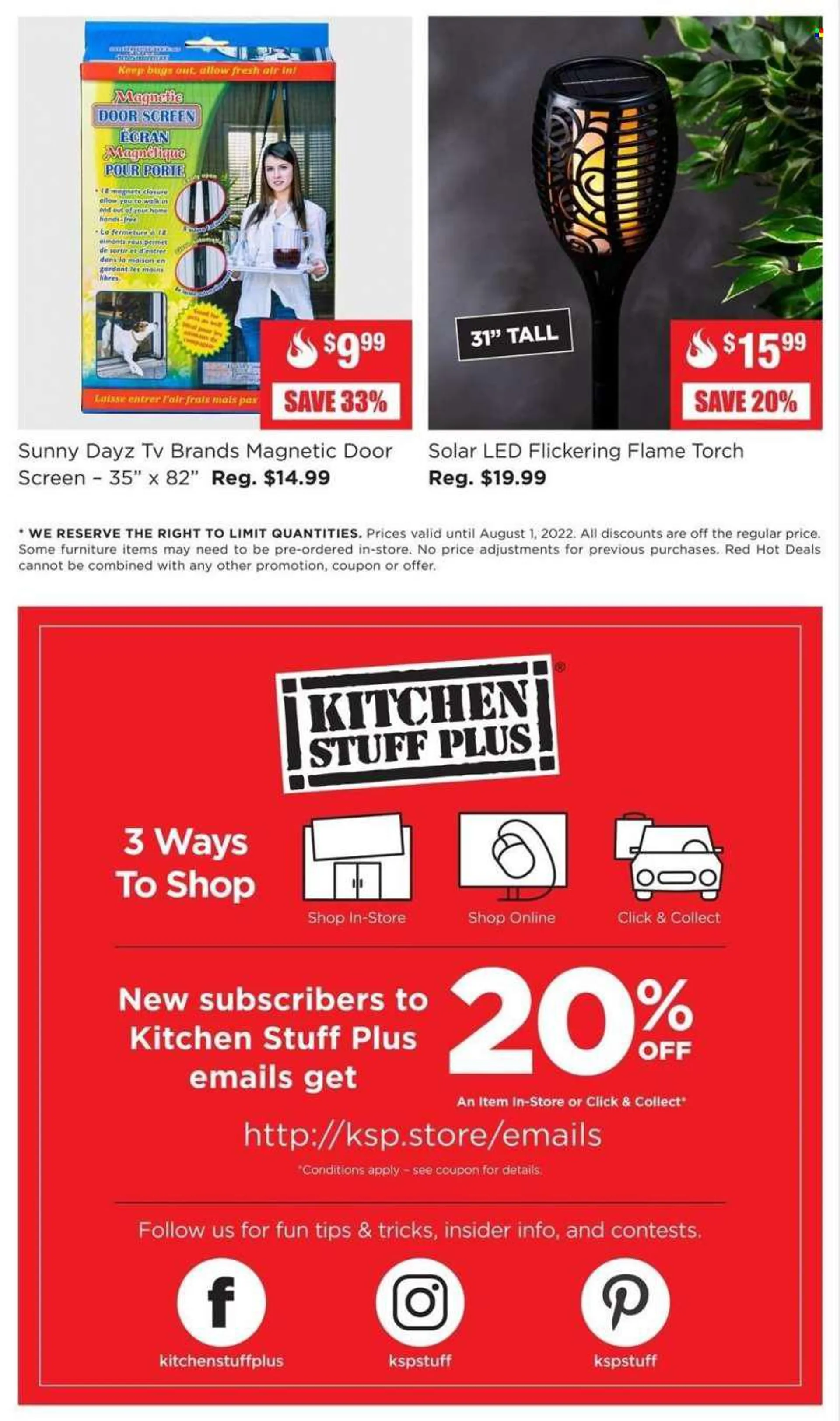 Kitchen Stuff Plus Flyer  - July 25, 2022 - August 01, 2022. Page 6.
