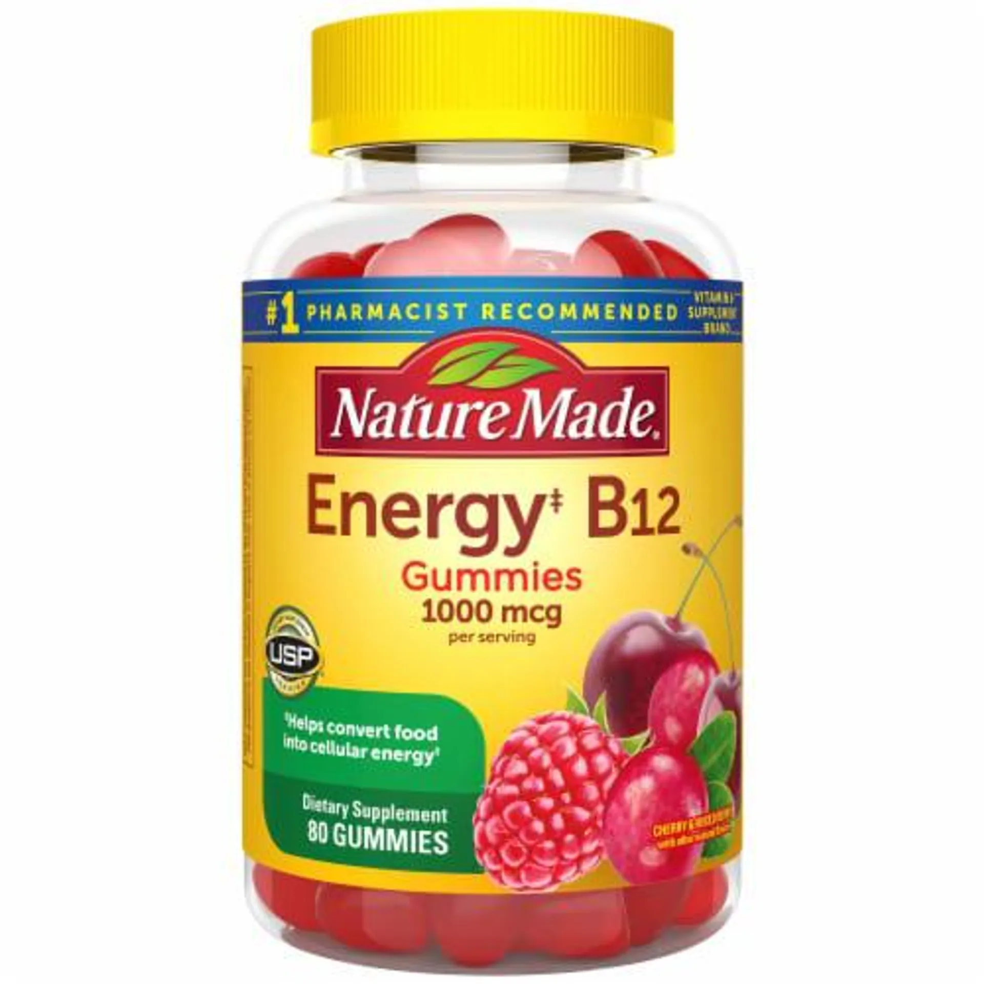Nature Made® Energy B12 Cherry & Mixed Berries Gummies 1000mcg
