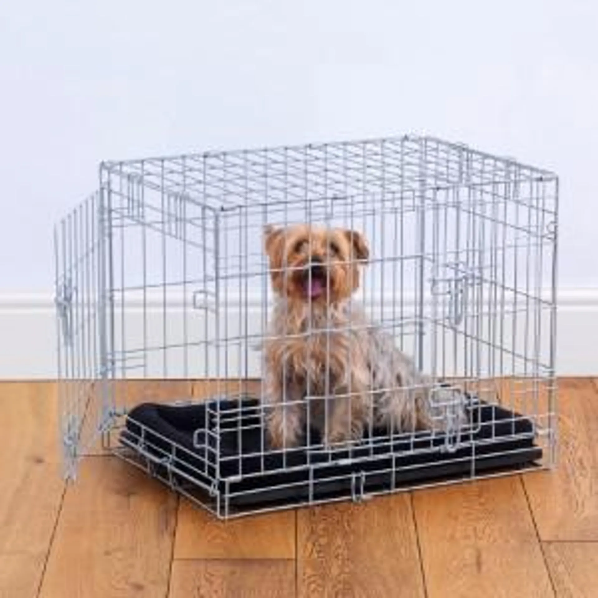 Pets at Home Double Door Dog Crate X Small Grey
