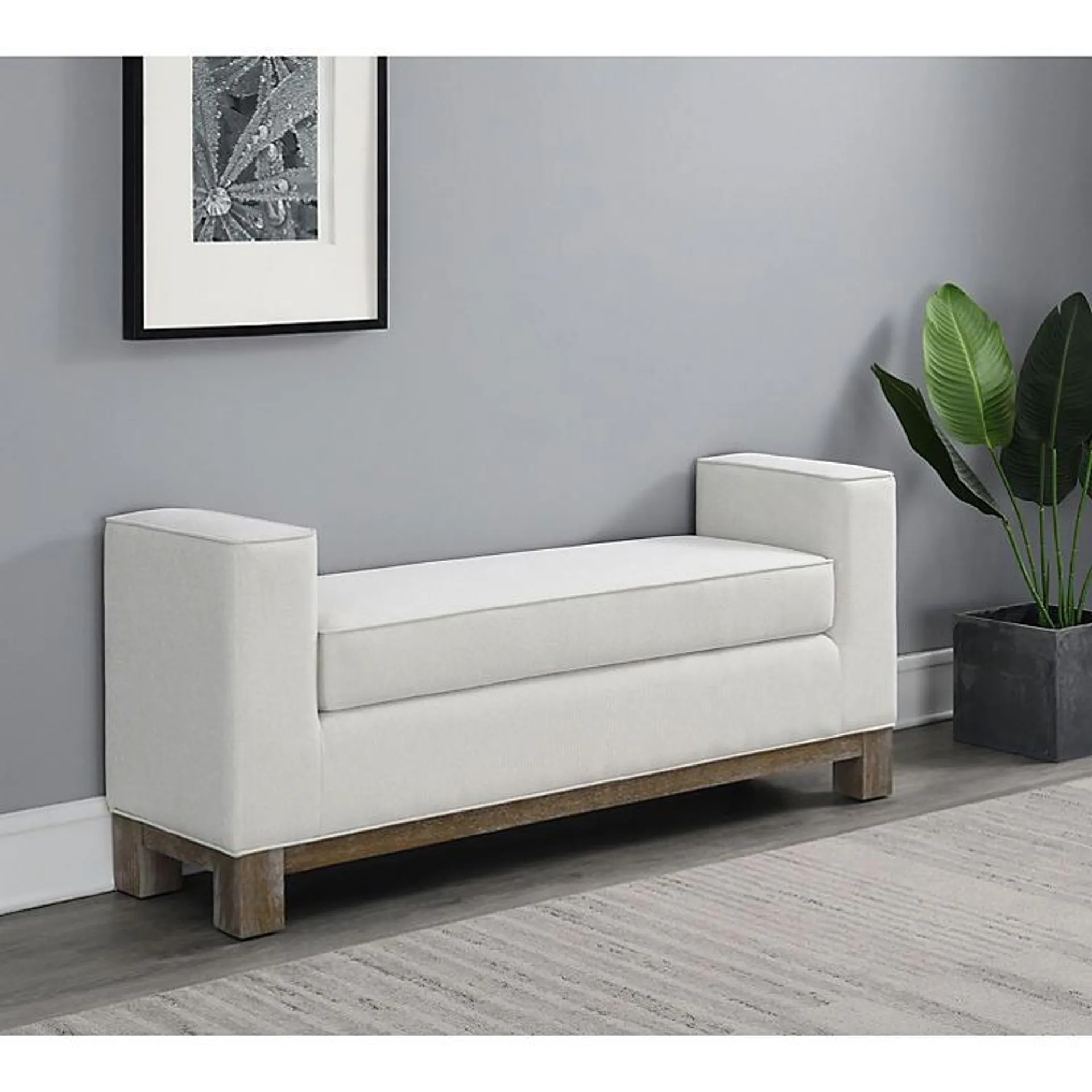 Cape Cod Upholstered Ottoman Bench, Assorted Sizes & Colors