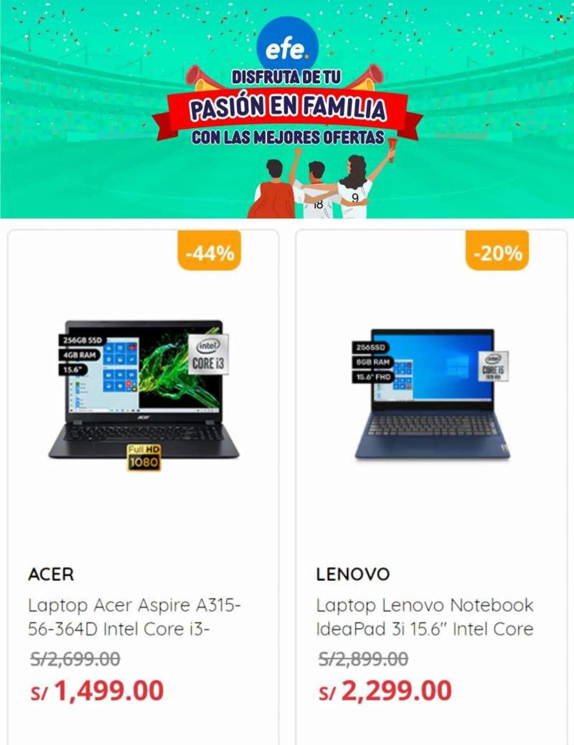 Folleto actual efe - Ventas - Acer, Lenovo, notebook, Intel. Página 3.