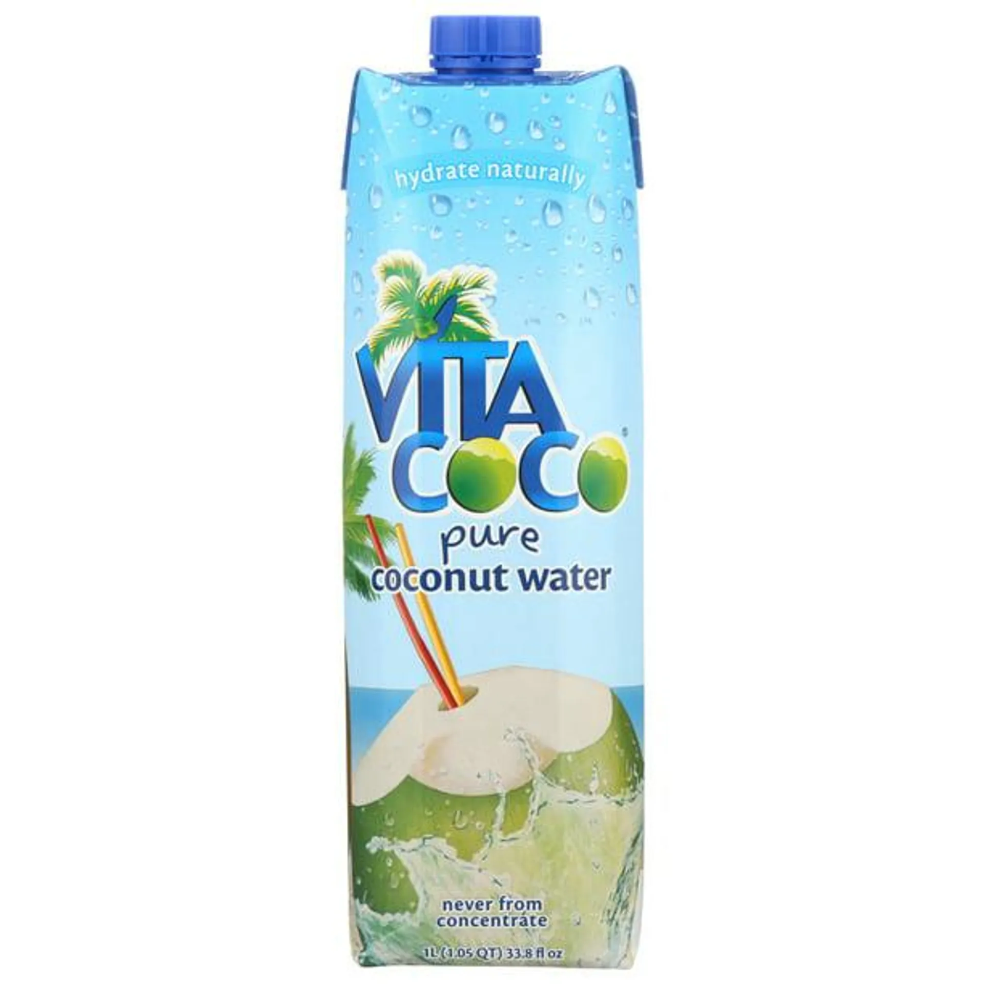 Vita Coco Coconut Water, Pure, Tetra 33.8 fl oz