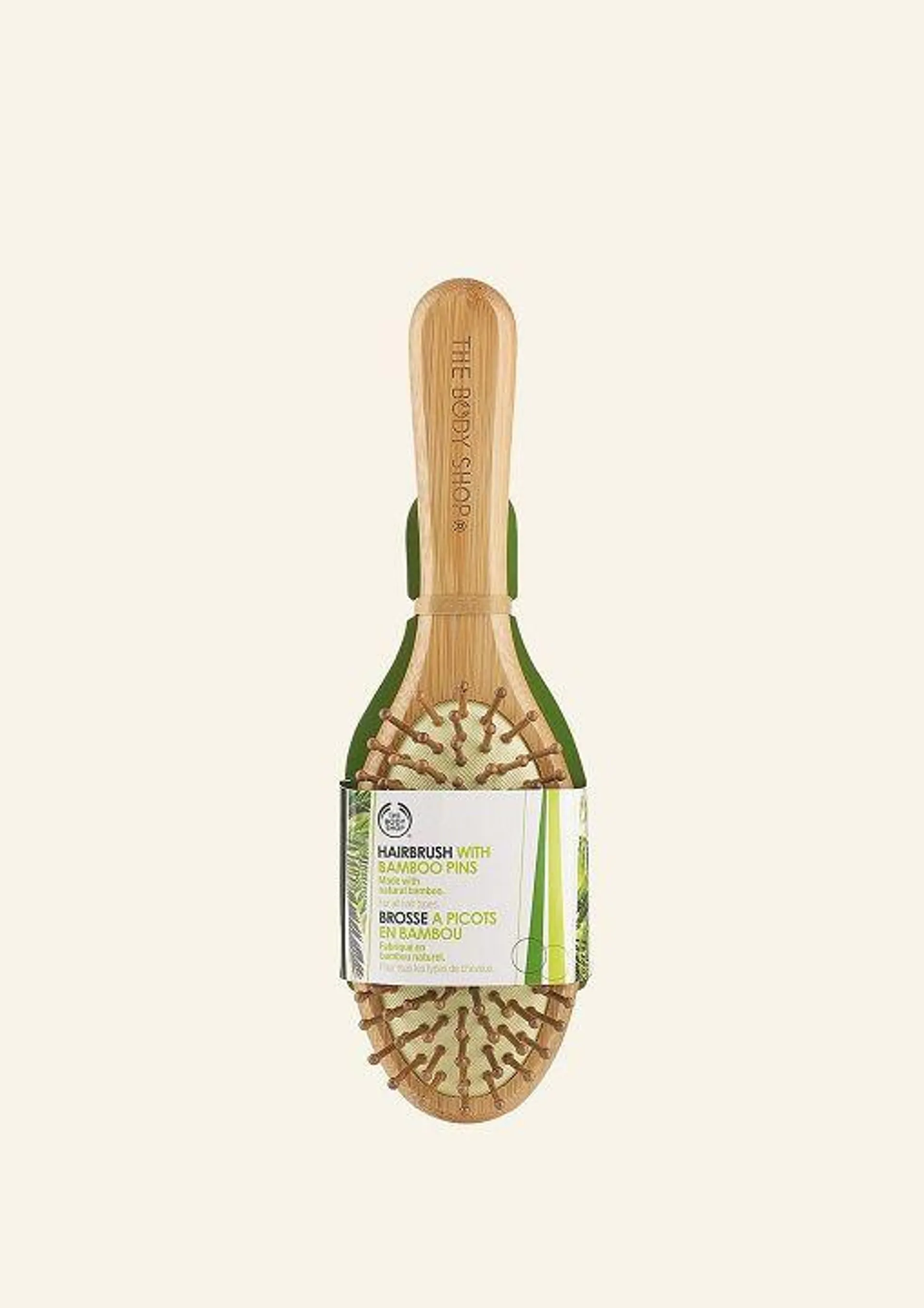 Oval Bamboo Pin Hairbrush