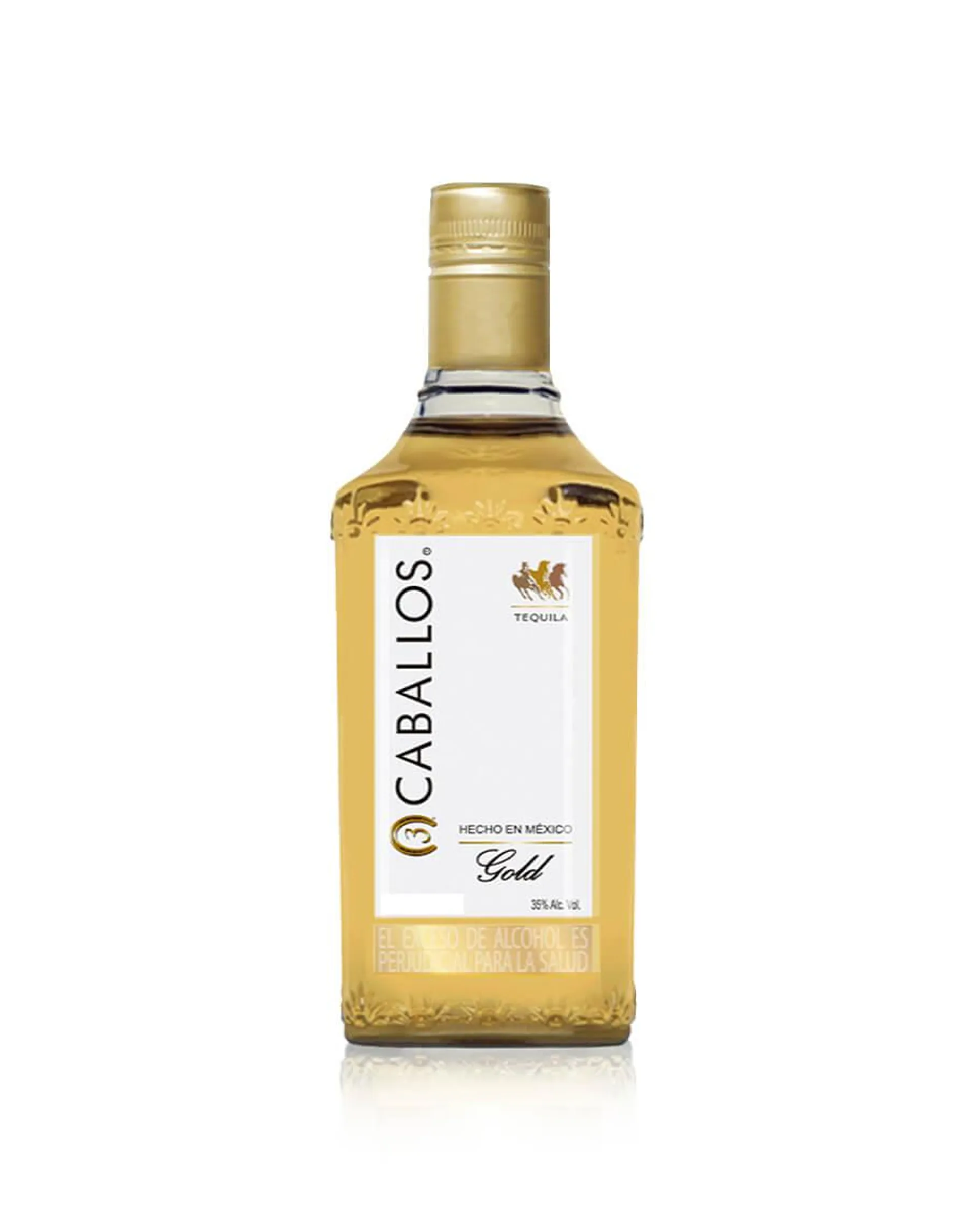 TEQUILA 3 CABALLOS GOLD 1LT