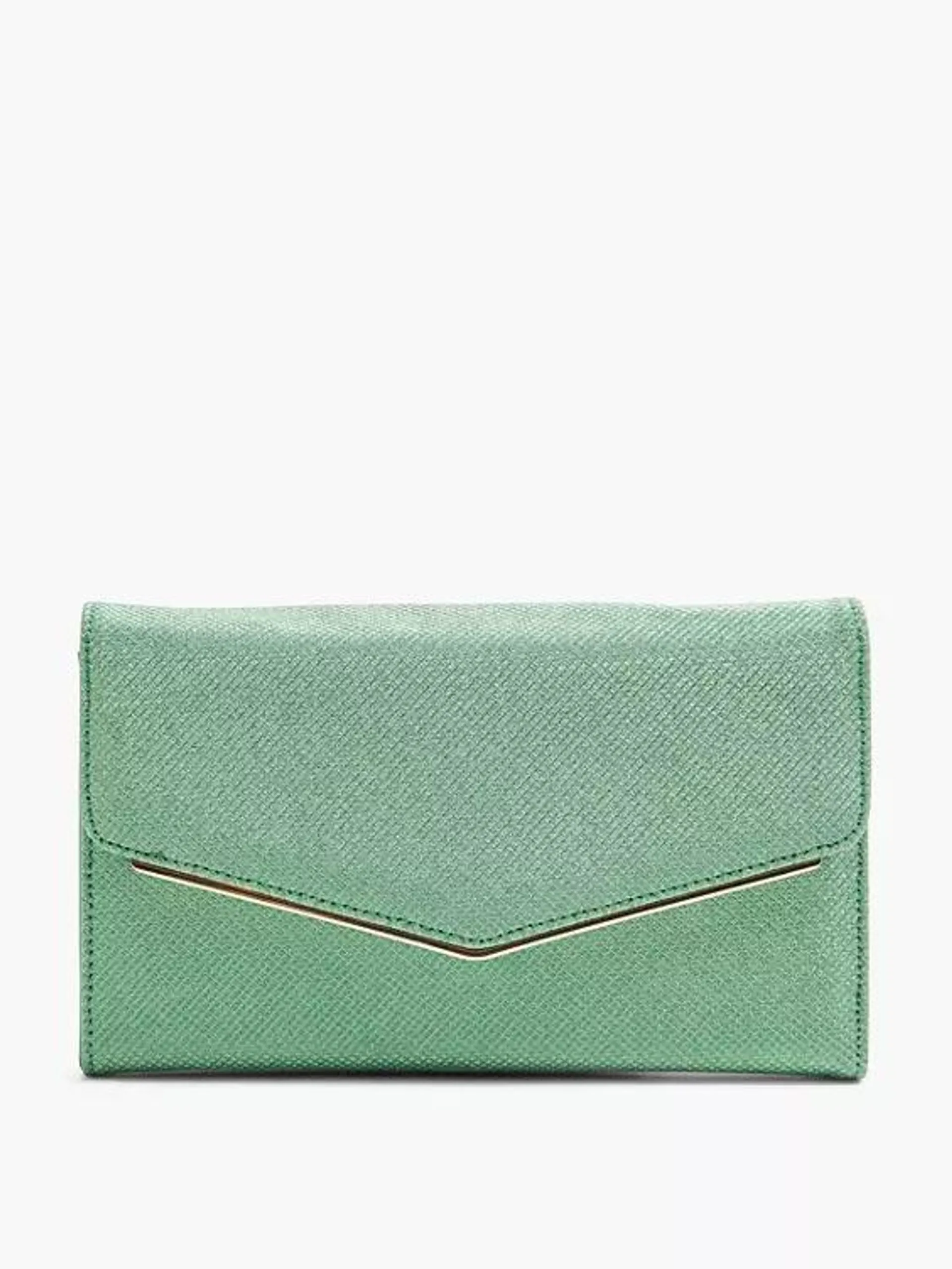 Green Glitter Clutch Bag