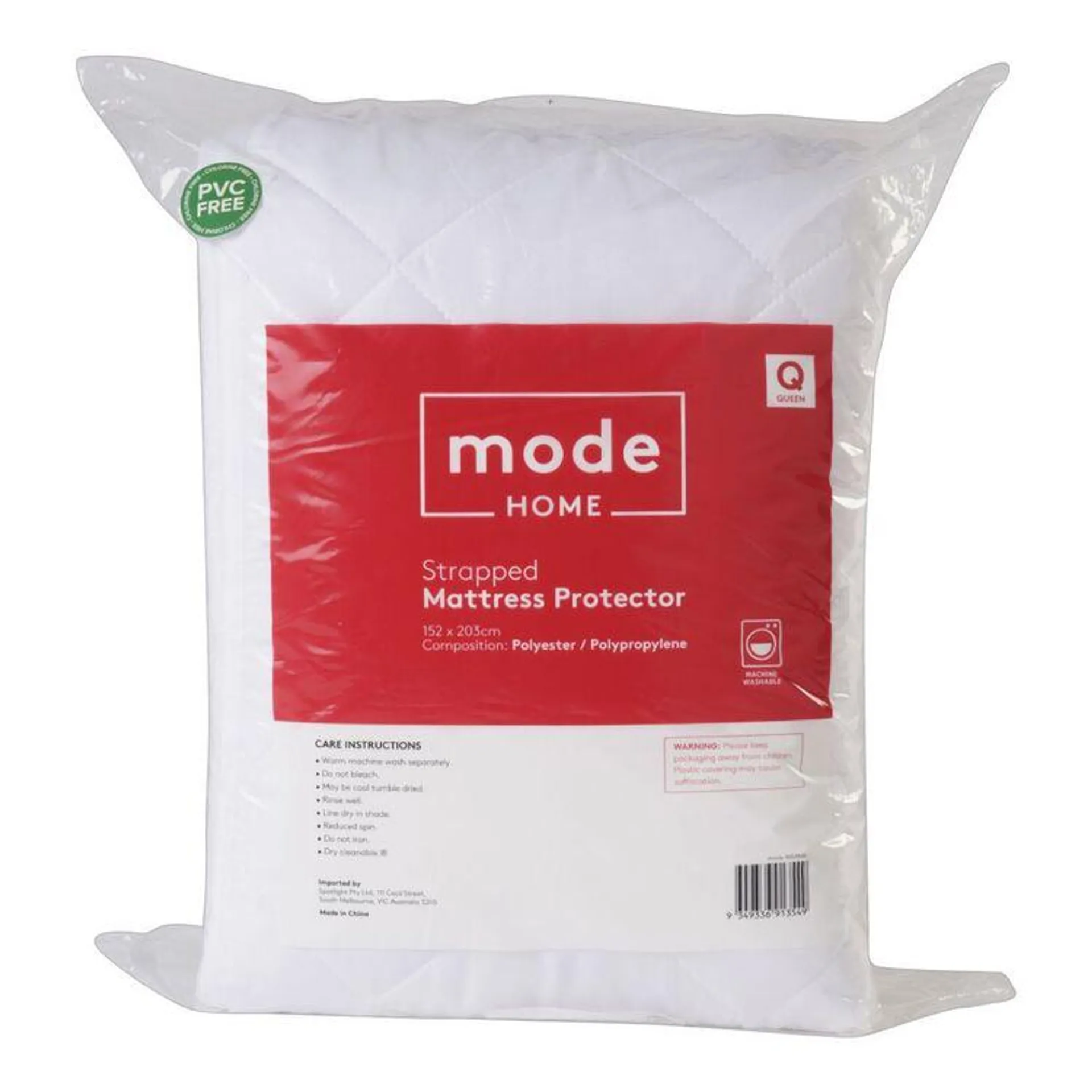 Mode Home Strapped Mattress Protector White