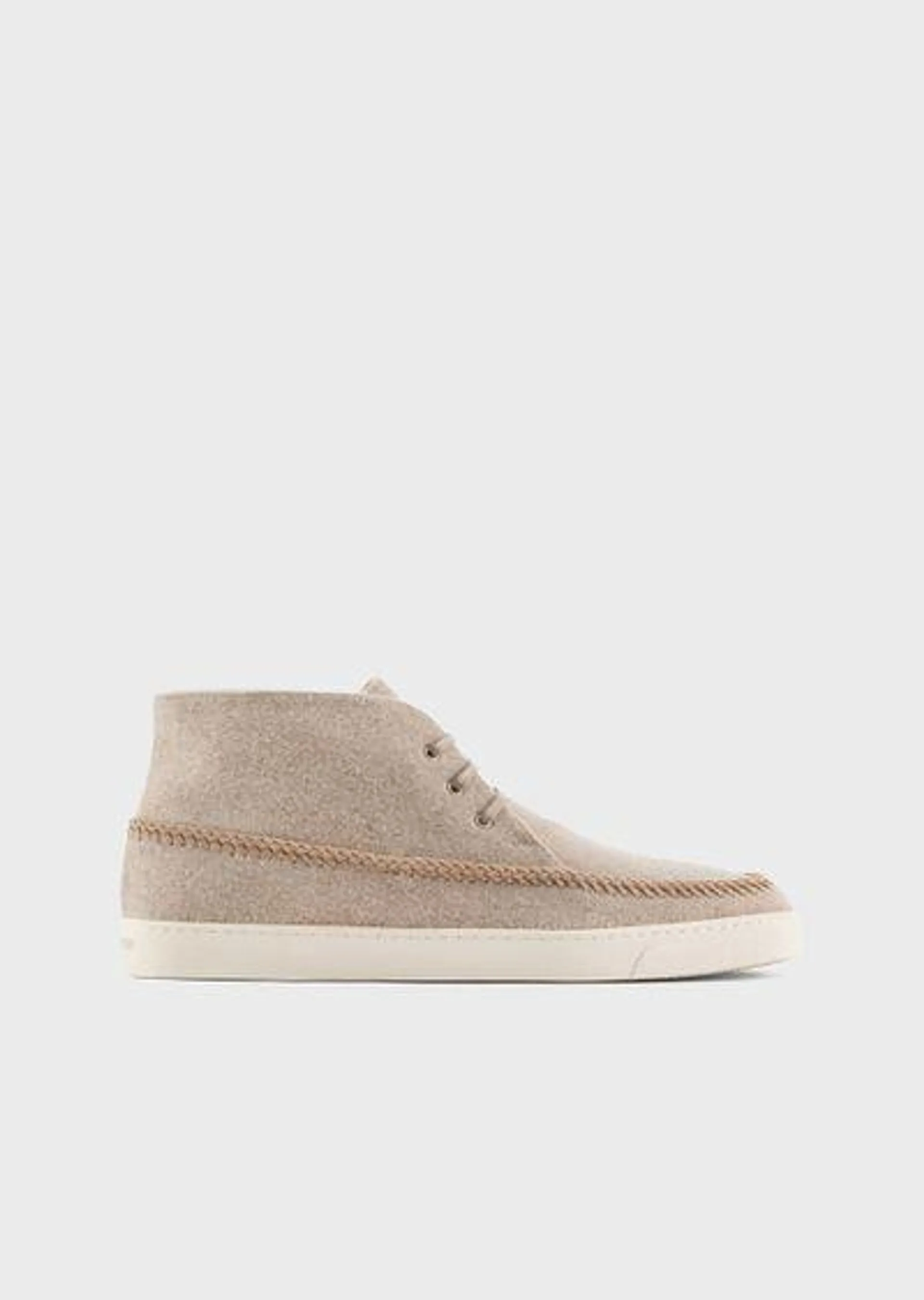 Wool and suede chukka boots