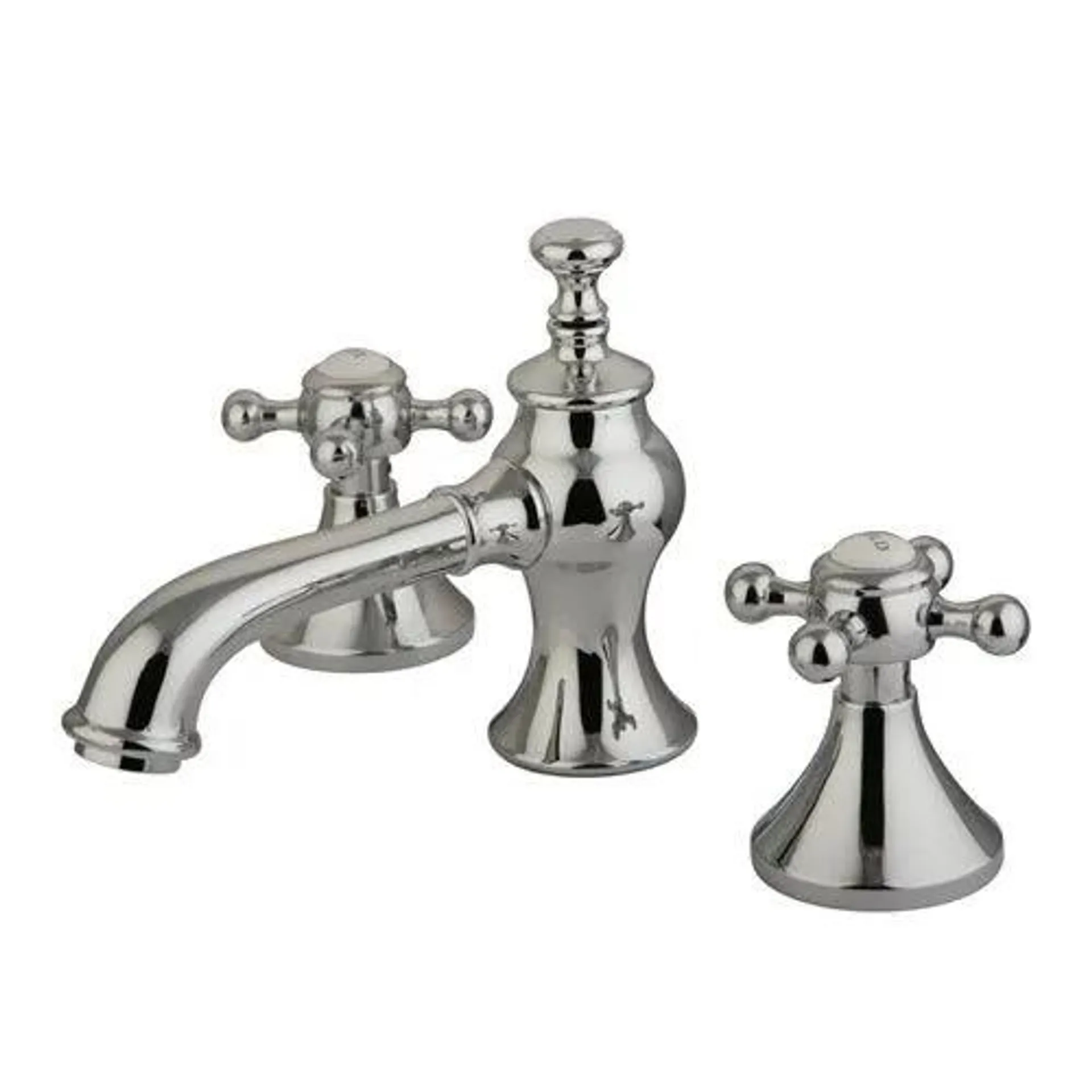 Restorers English Country Widespread Lavatory Faucet - Metal Cross