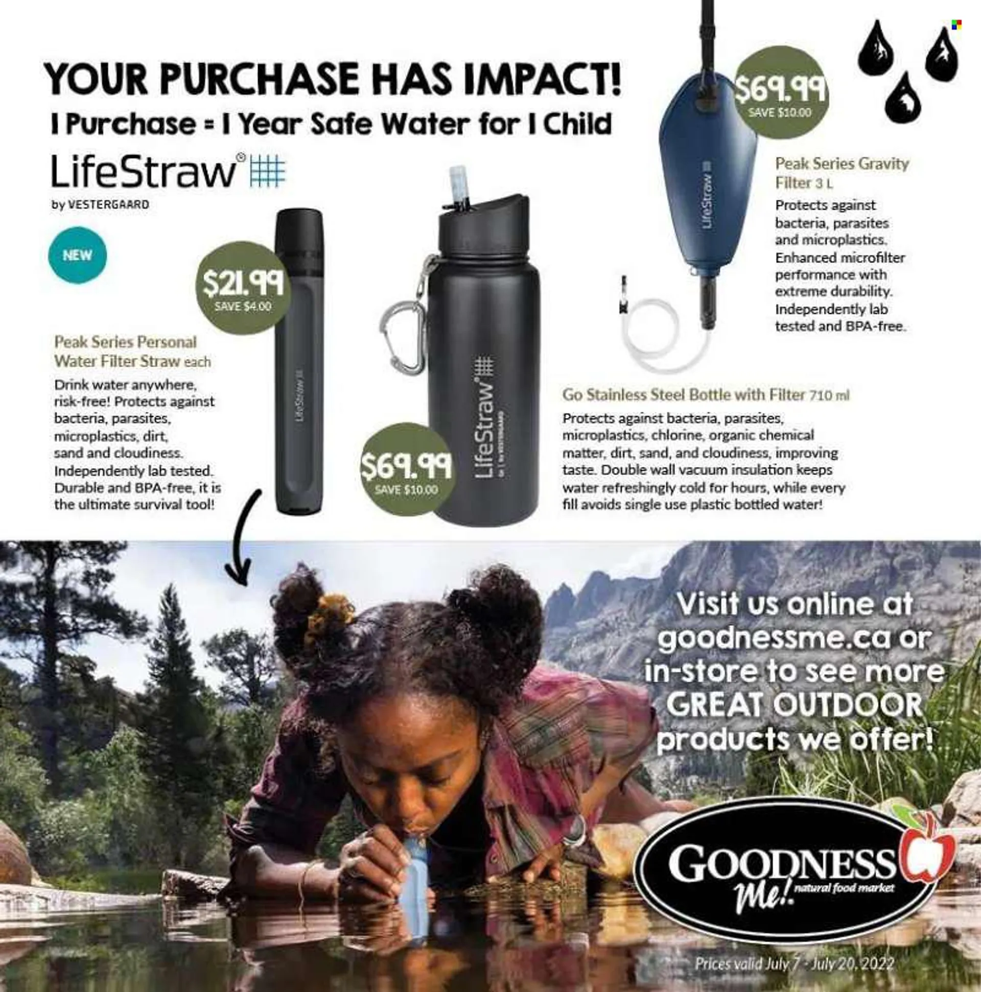 Goodness Me Flyer - July 07, 2022 - July 20, 2022 - Sales products - steel bottle, travel bottle, straw. Page 3.
