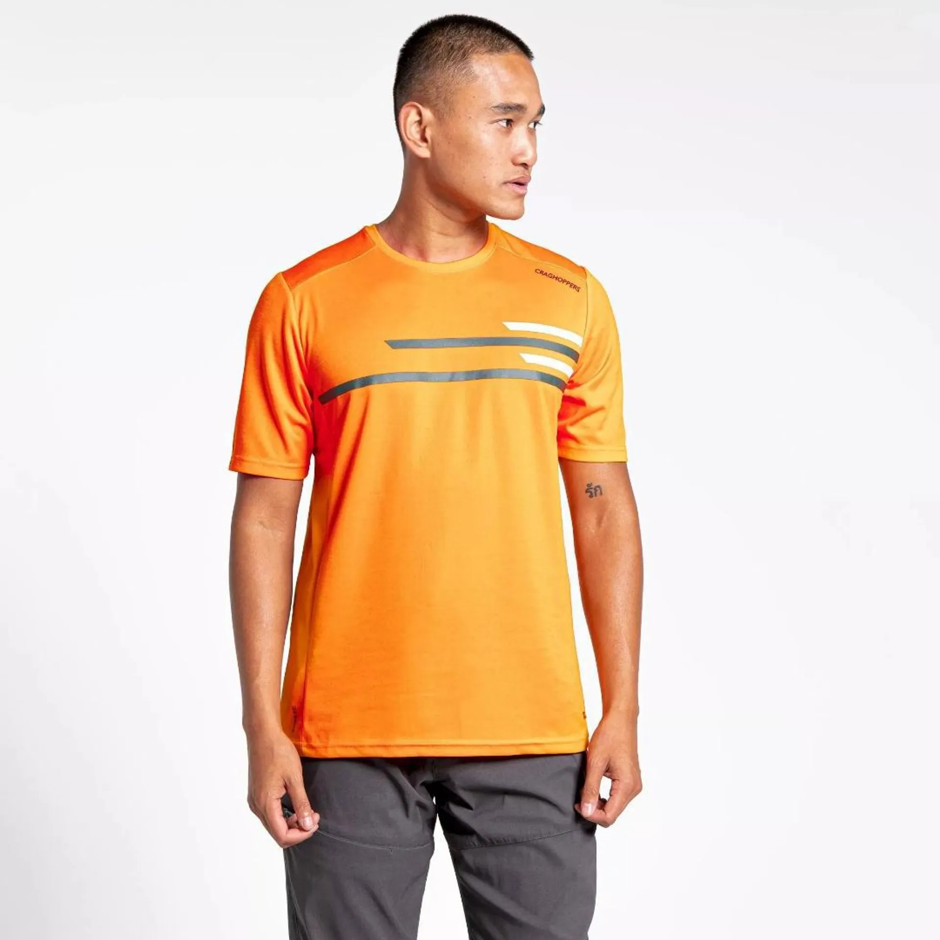 Craghoppers Men's NosiLife Pro Active Short Sleeved T-Shirt - Magma Orange