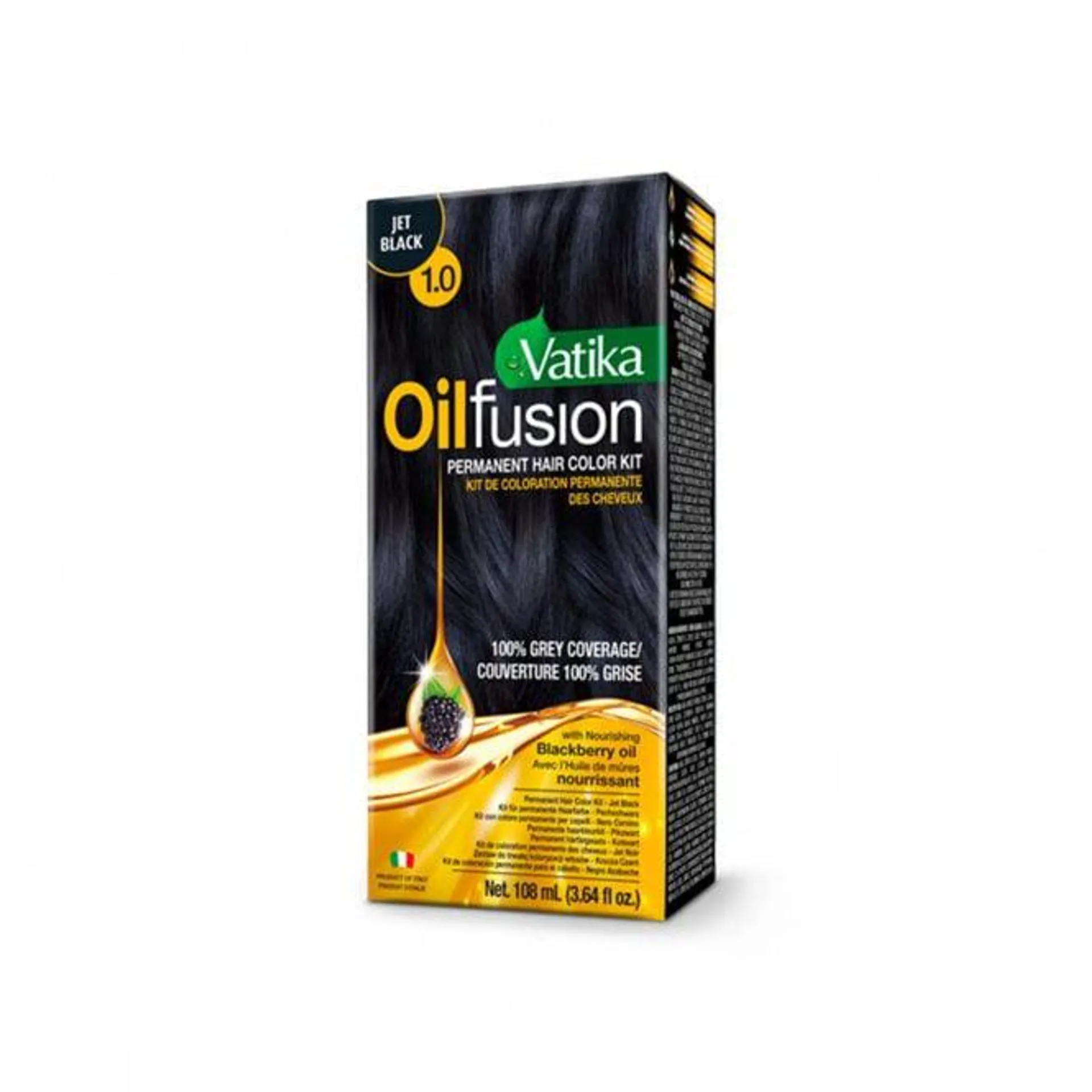 Oil Fusion Jet Black Dye Kit 108ml