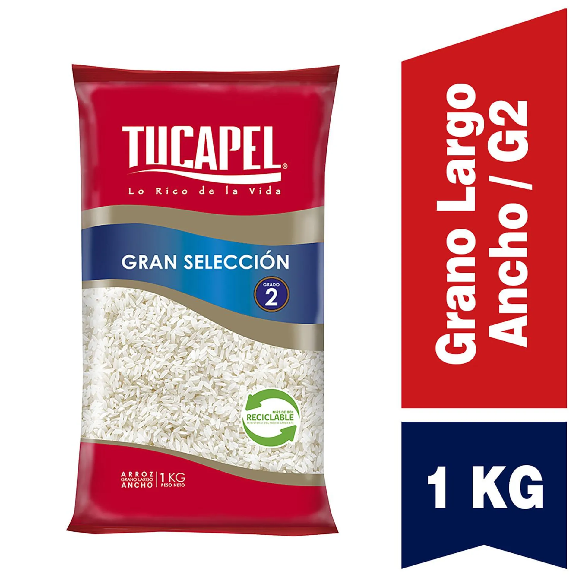 Arroz grado 2 gran selección grano largo y ancho 1 kg