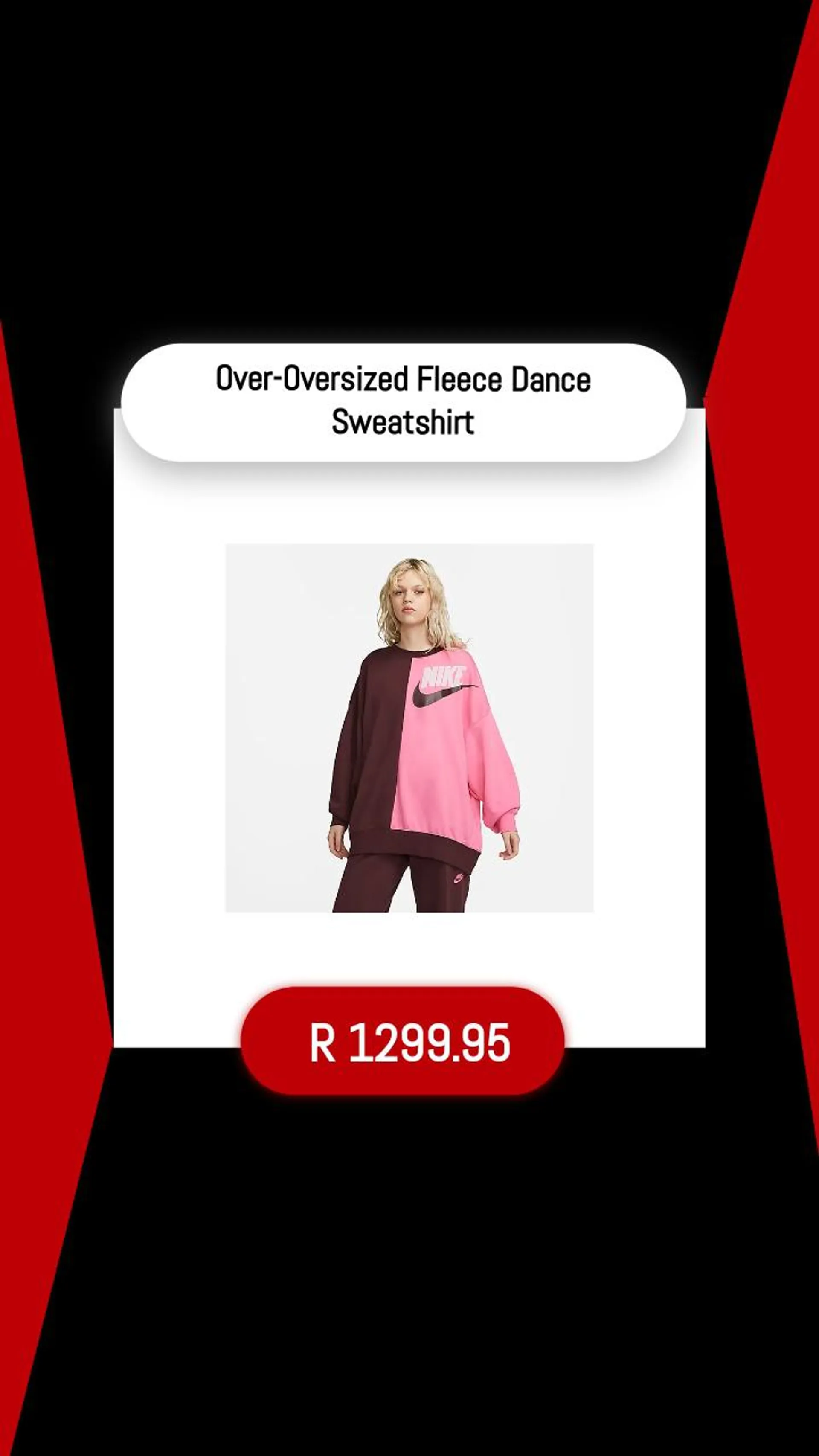 Over-Oversized Fleece Dance Sweatshirt