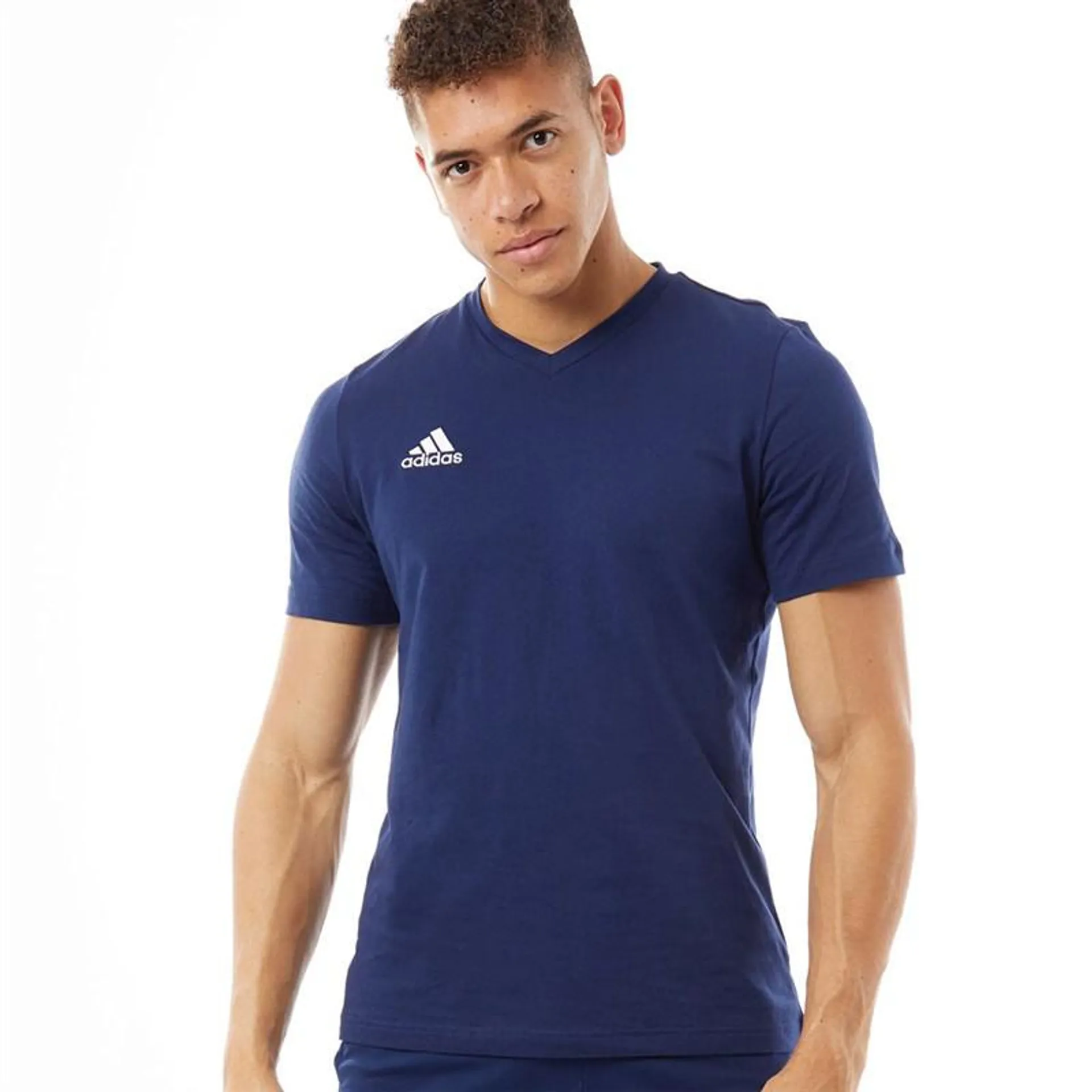 adidas Mens Entrada 22 T-Shirt Team Navy Blue