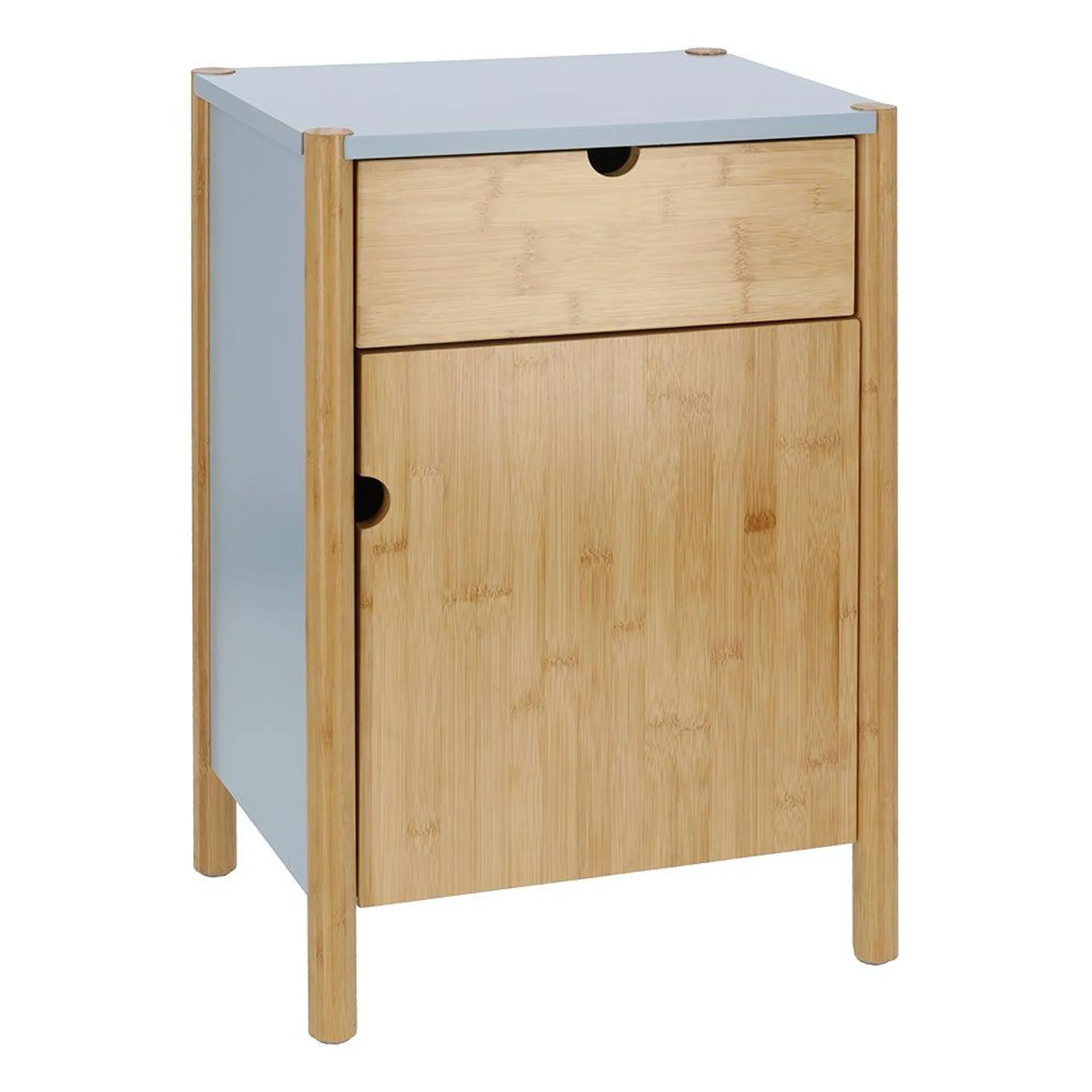 Mueble con cajón de bambú y mdf 40x30x60 cm