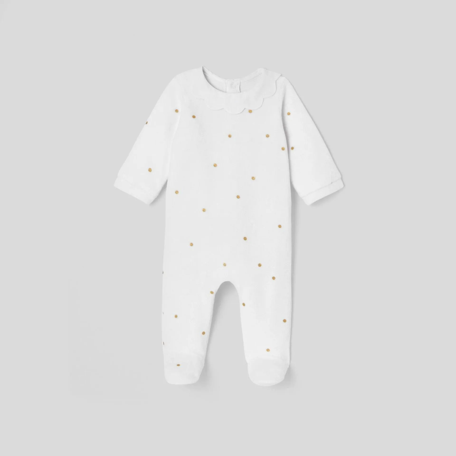 Pijama en terciopelo para bebé niña