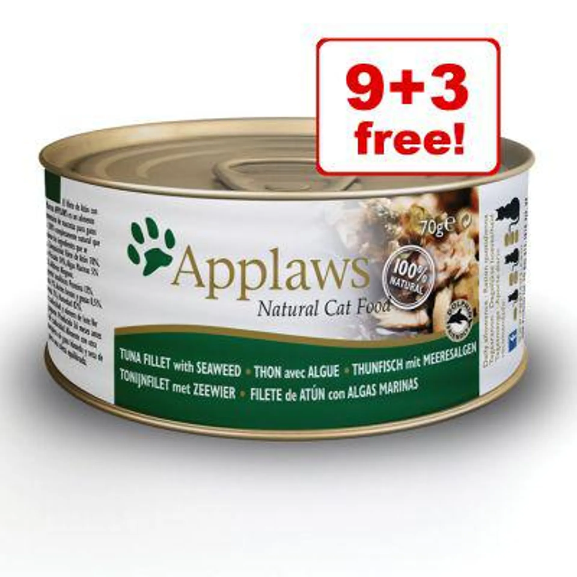 12 x 70g Applaws Wet Cat Food - 9 + 3 Free!*