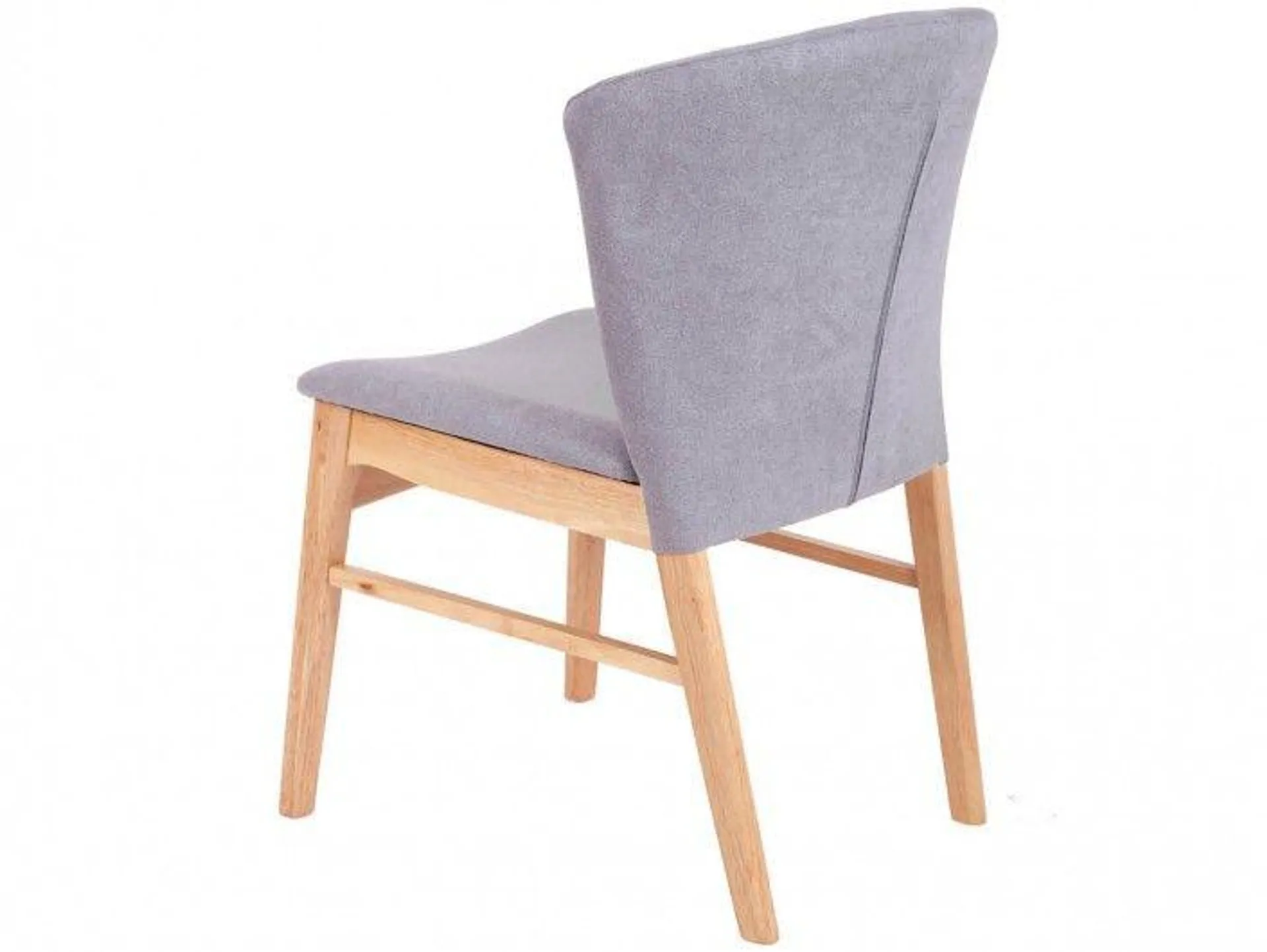 Pack 2 sillas de comedor tapizado gris claro y patas madera