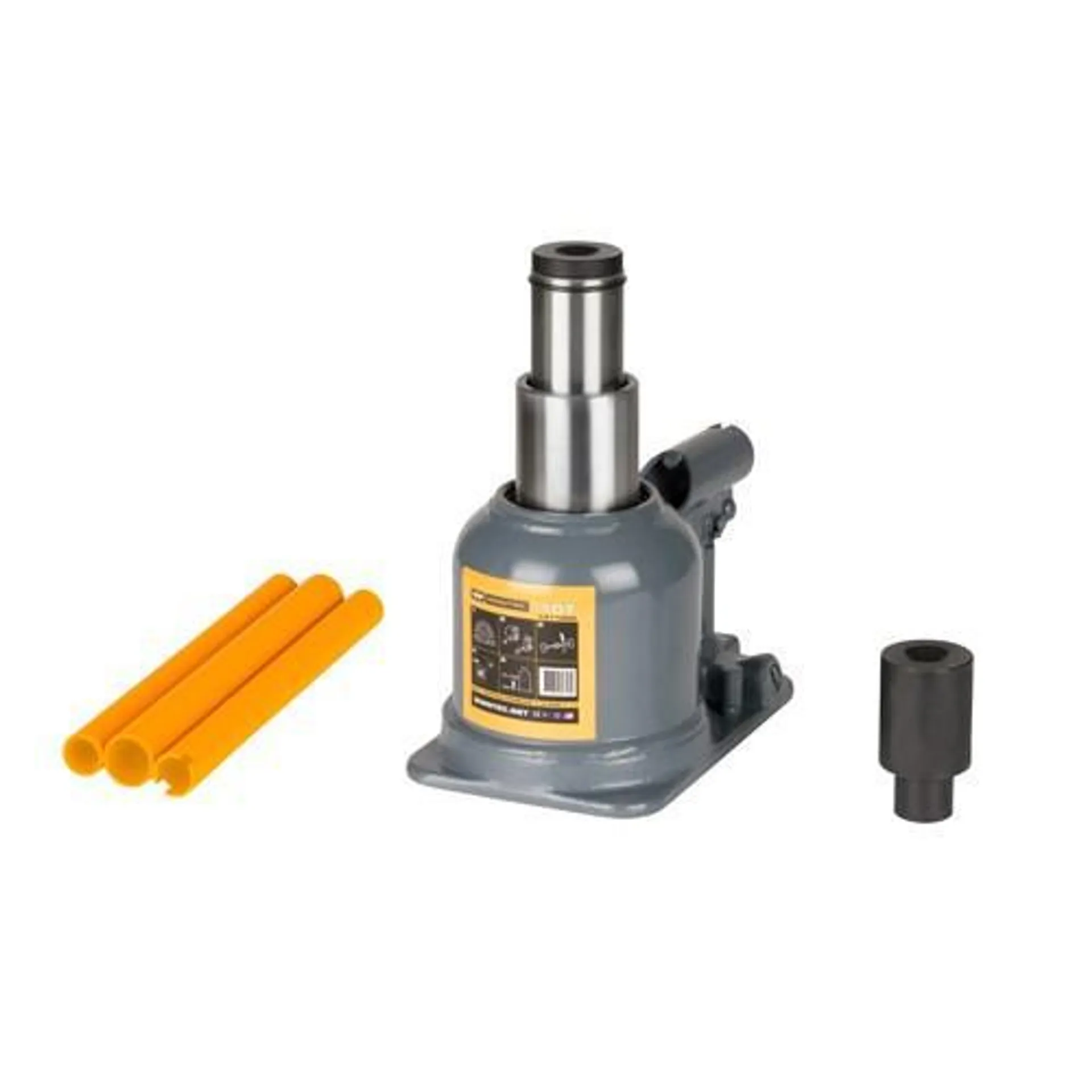 09865 Winntec 10 Ton Bottle Jack - 120Mm -> 260Mm With 45Mm & 8Mm Extensions