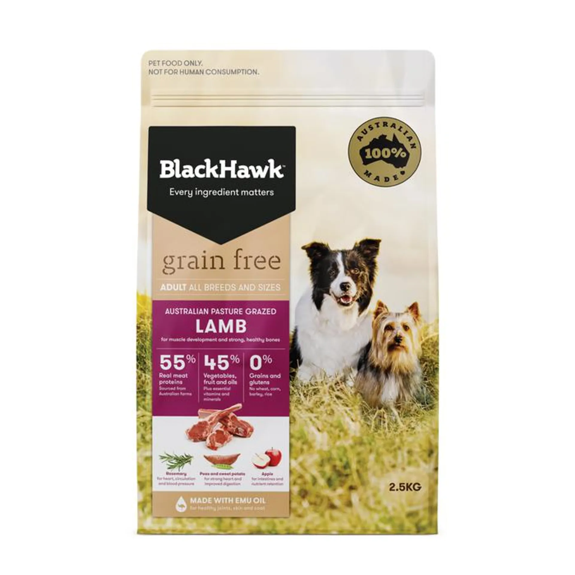 Black Hawk Lamb Grain Free Dog Food 2.5kg