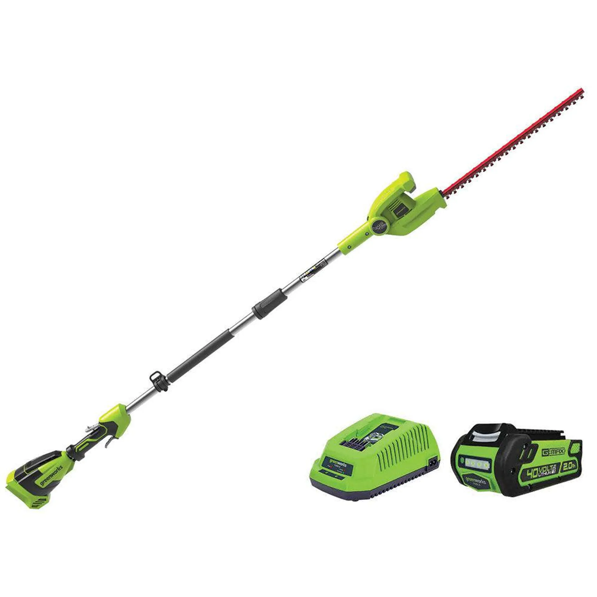 Greenworks Long Reach Hedge Trimmer G-Max 40V with 2.0Ah Li-Ion Battery