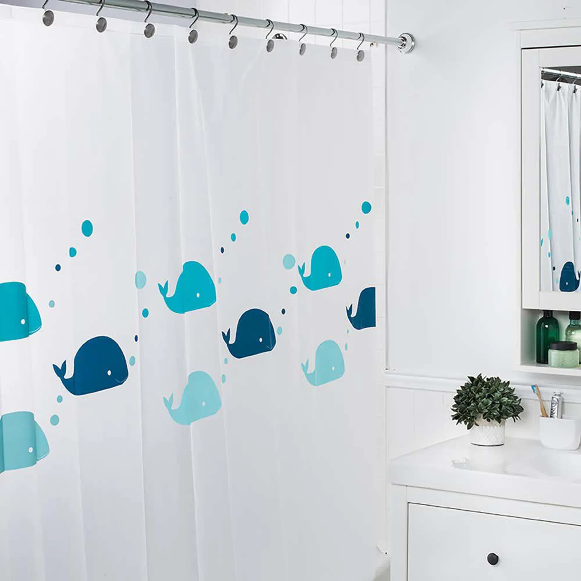 Moda At Home Peva 'Whales' Shower Curtain (Blue)
