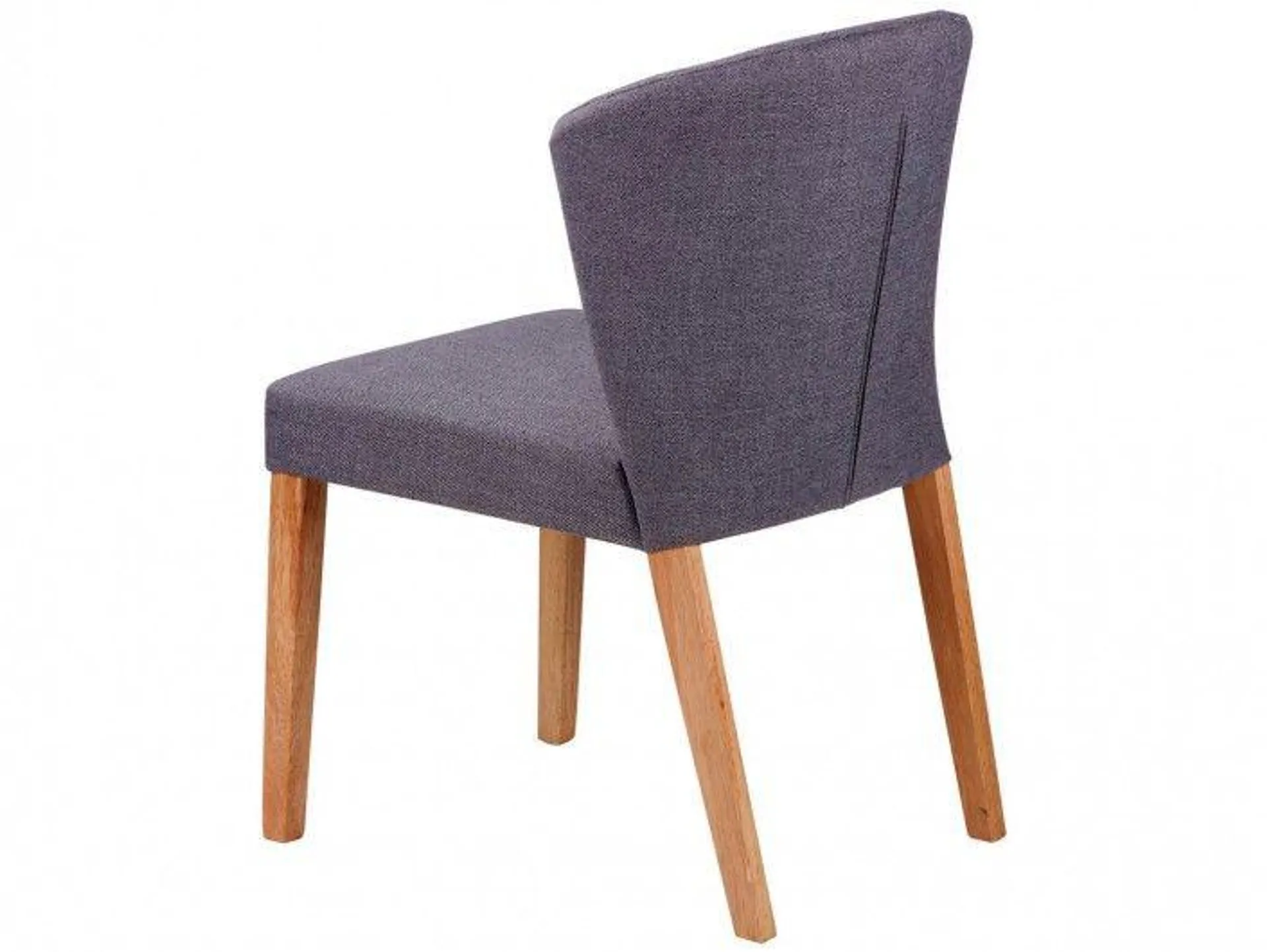 Pack 2 sillas de comedor tapizado gris oscuro y patas madera