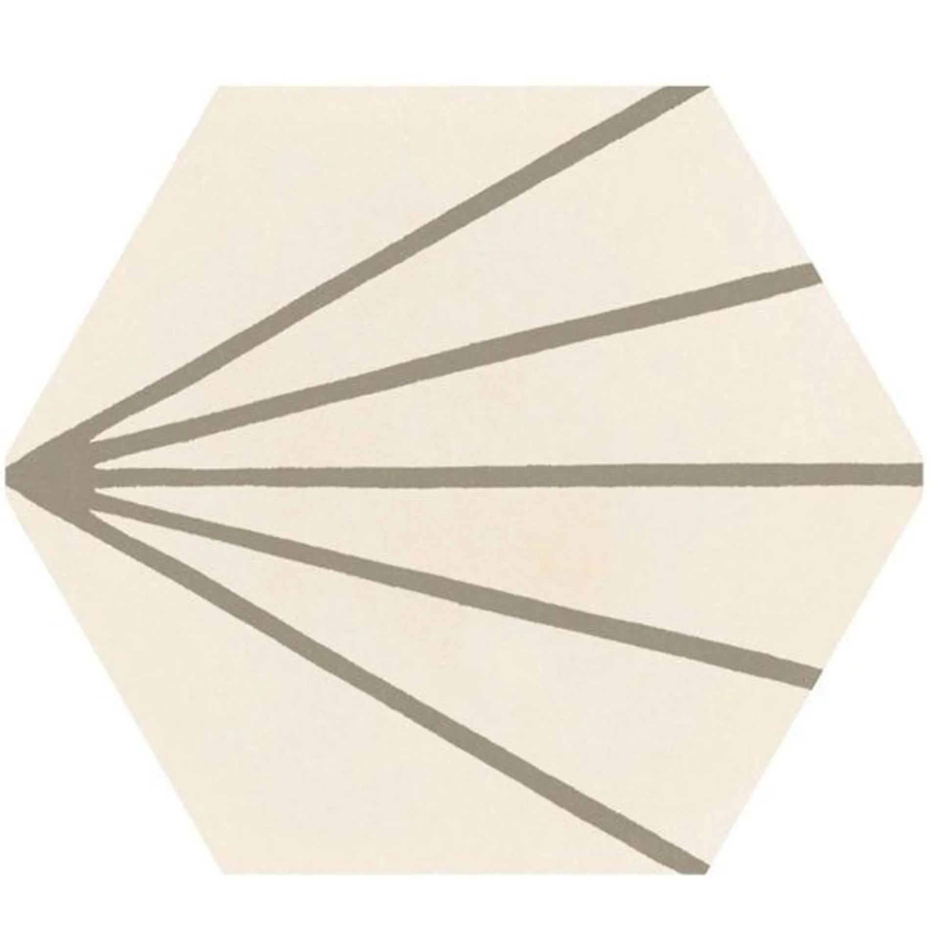 Porcelanato Hexagonal Stratford Decoro Ttratto White 21×18.2 cm