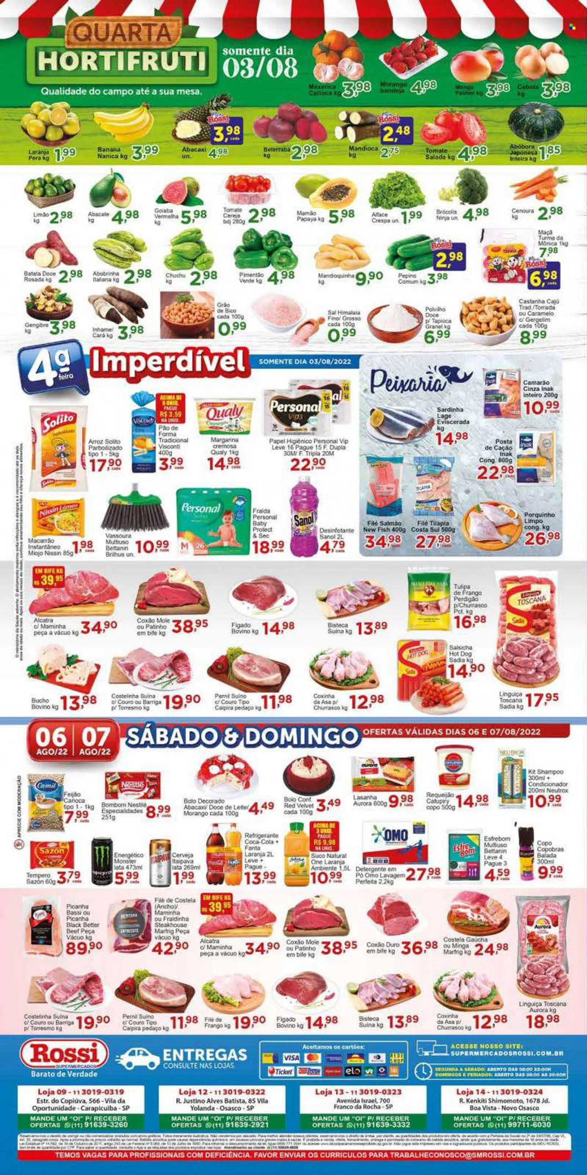 Folheto Rossi Supermercados - 03/08/2022 - 09/08/2022. Página 4.