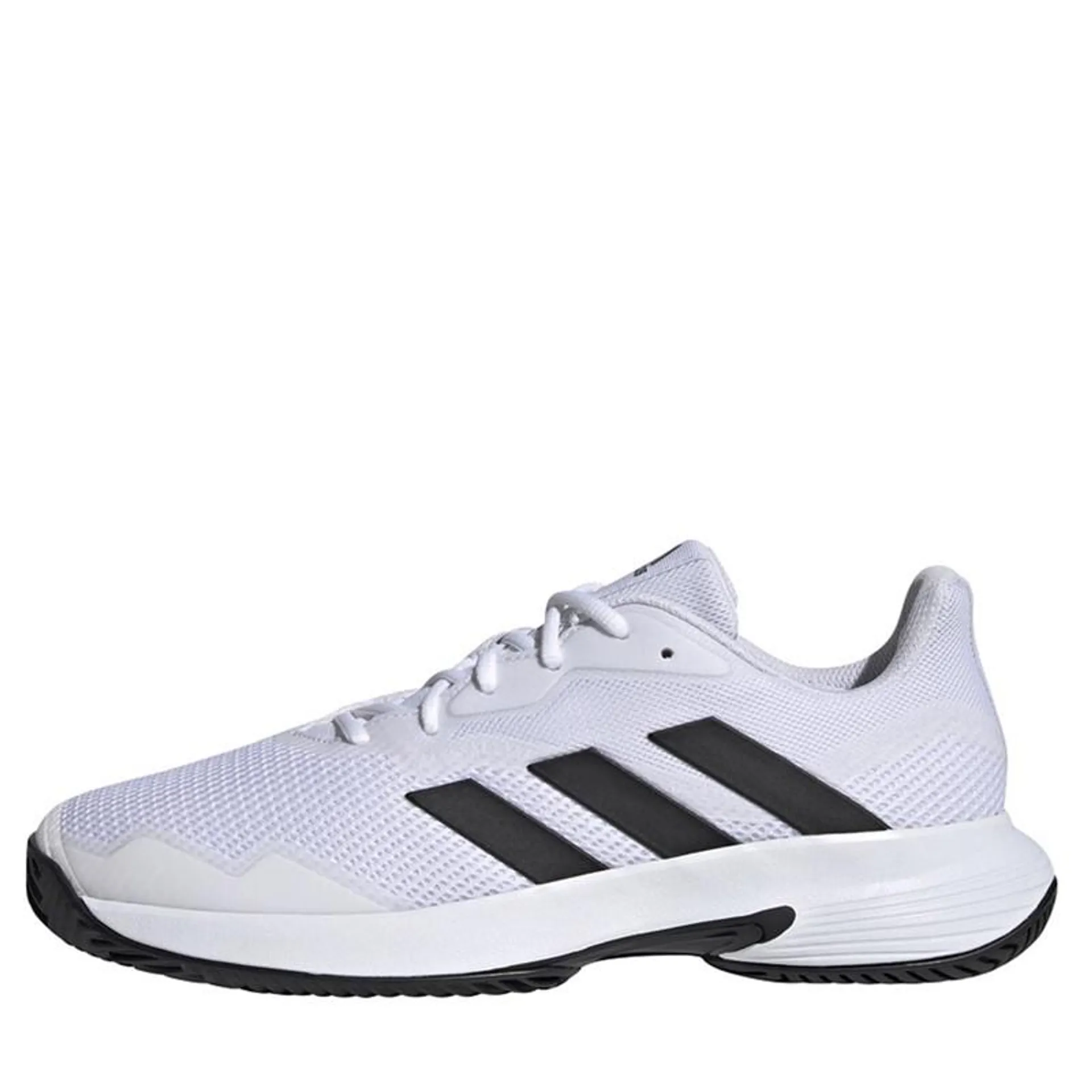 adidas Mens Courtjam Control Tennis Shoes Footwear White/Core Black/Footwear White