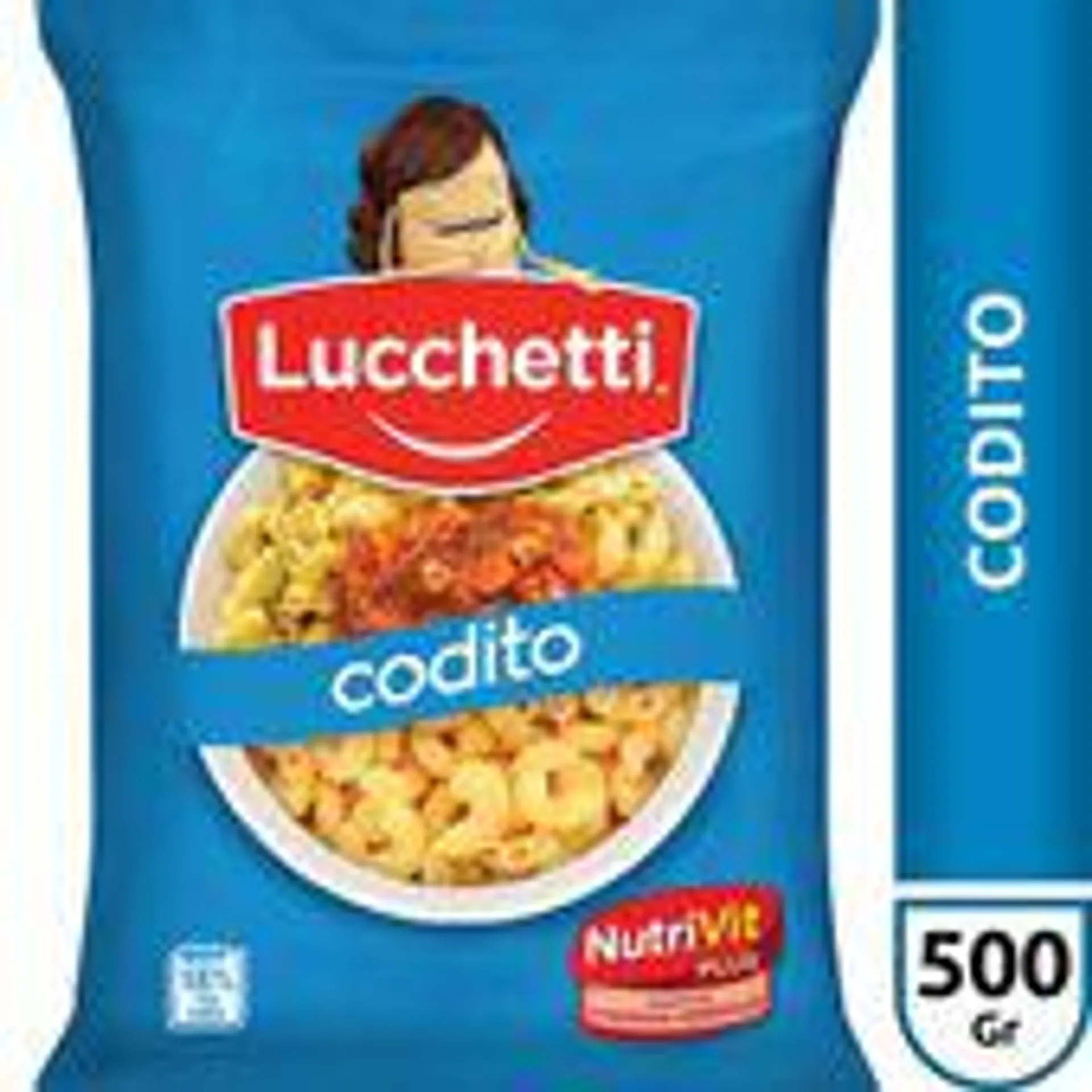 Fideos coditos Lucchetti 500 g.