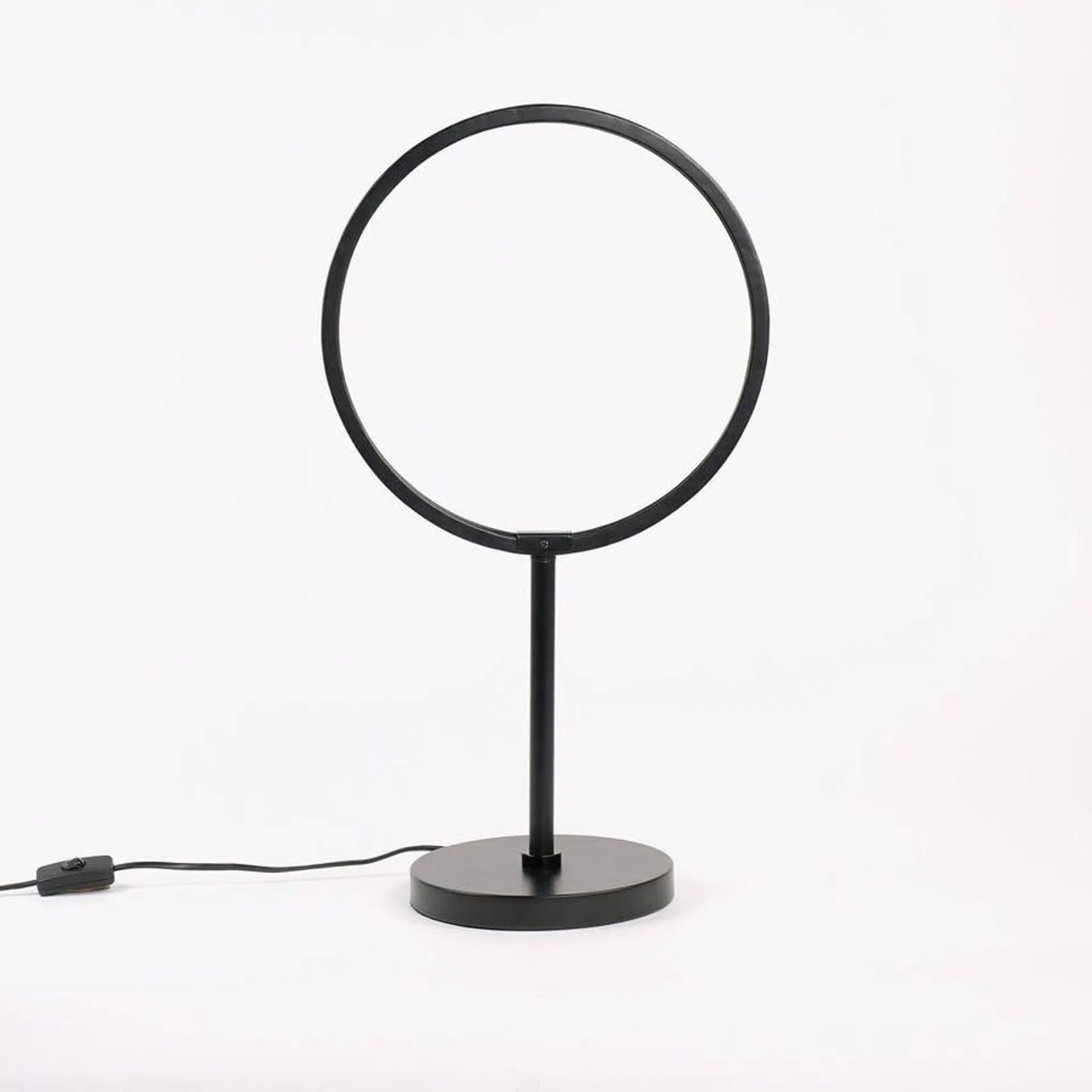 Candeeiro de mesa circle preto LED