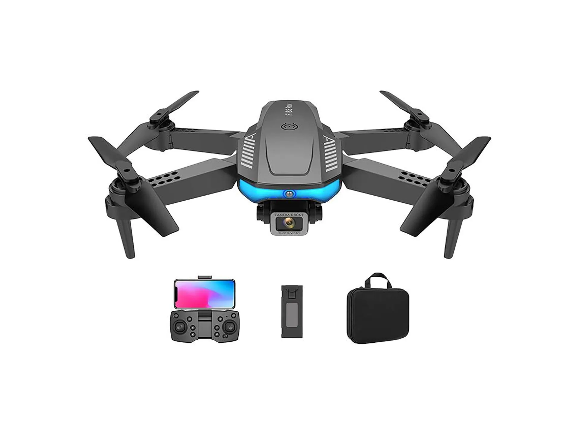 Drone KLACK® Pro 4K 3 Câmaras (Autonomia: 15 minutos - Preto)