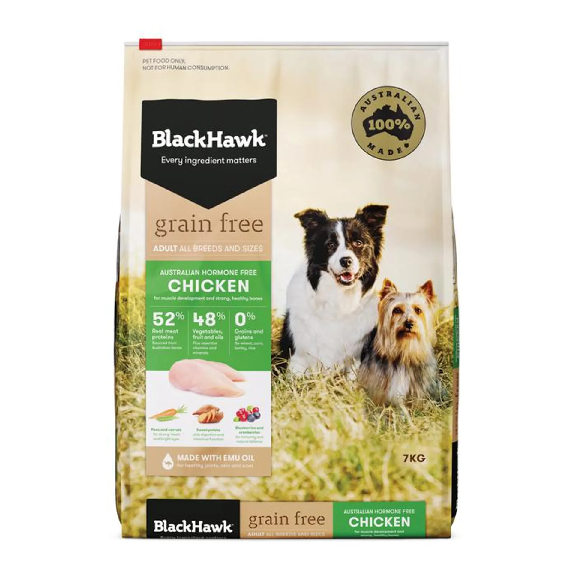 Black Hawk Chicken Grain Free Dog Food 7kg