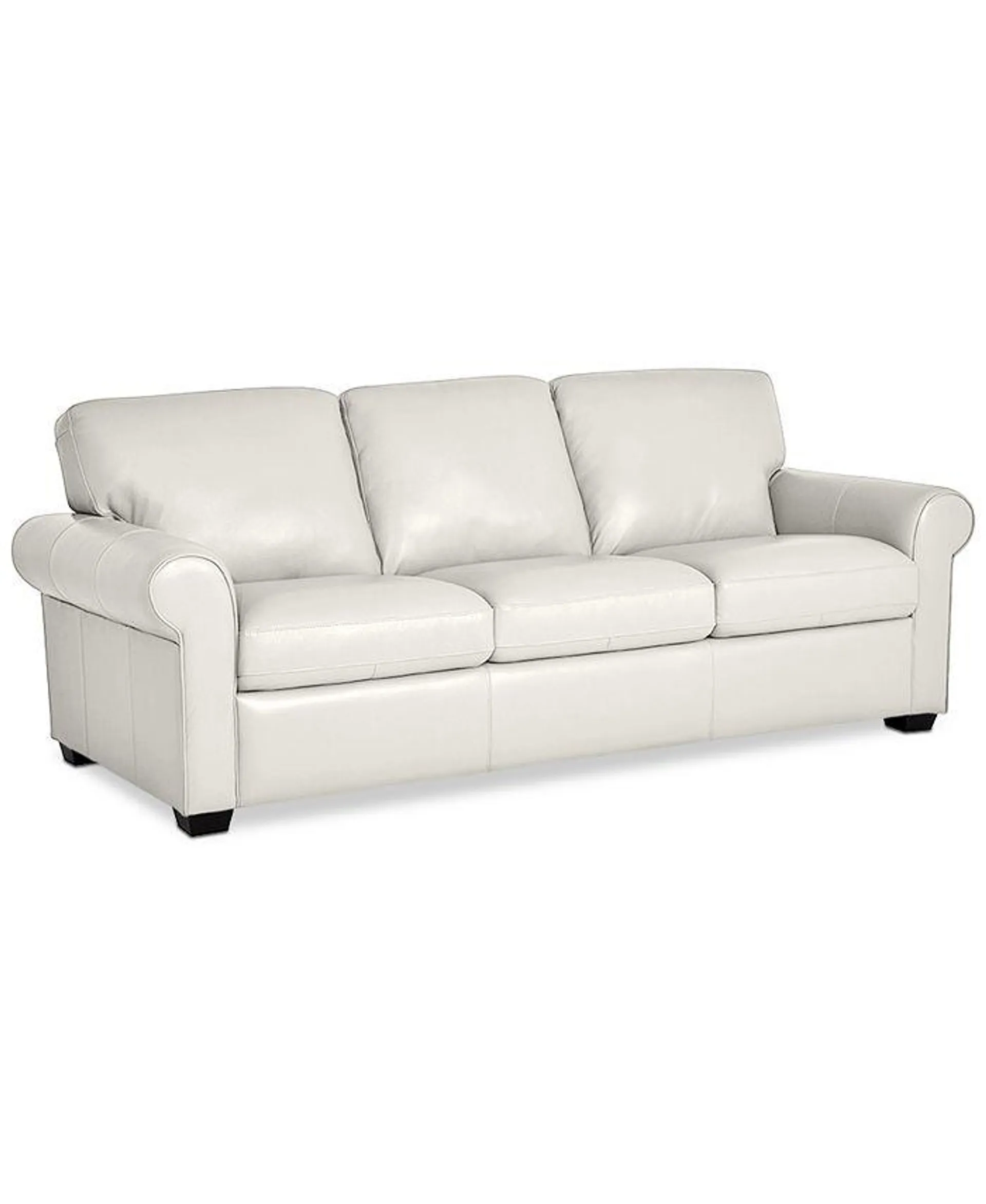 Orid 84" Leather Roll Arm Sofa, Created for Macy's