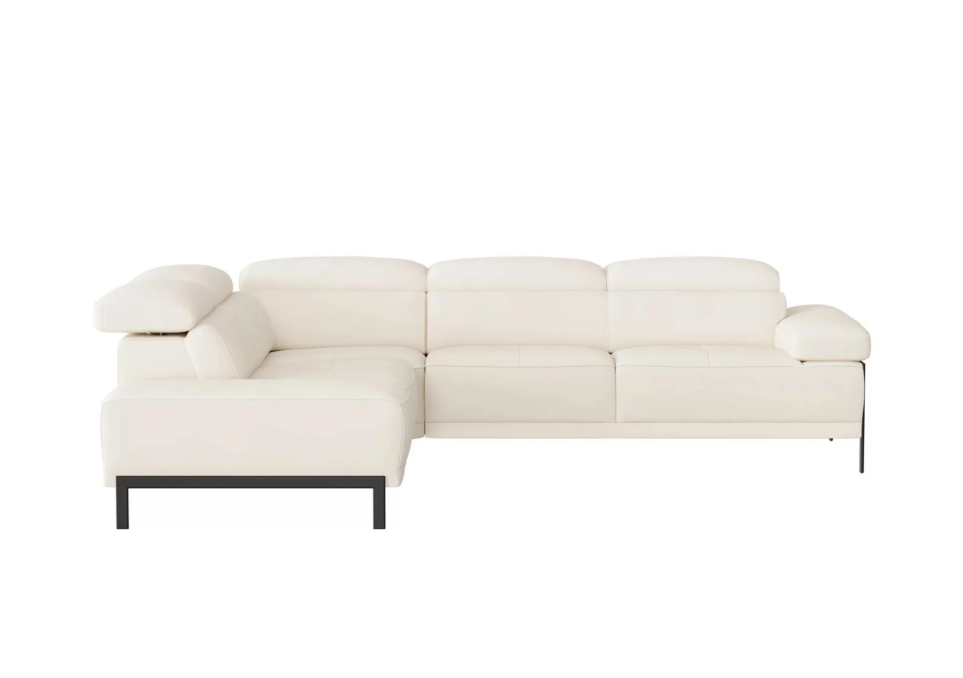 Theron Leather Chaise Sofa