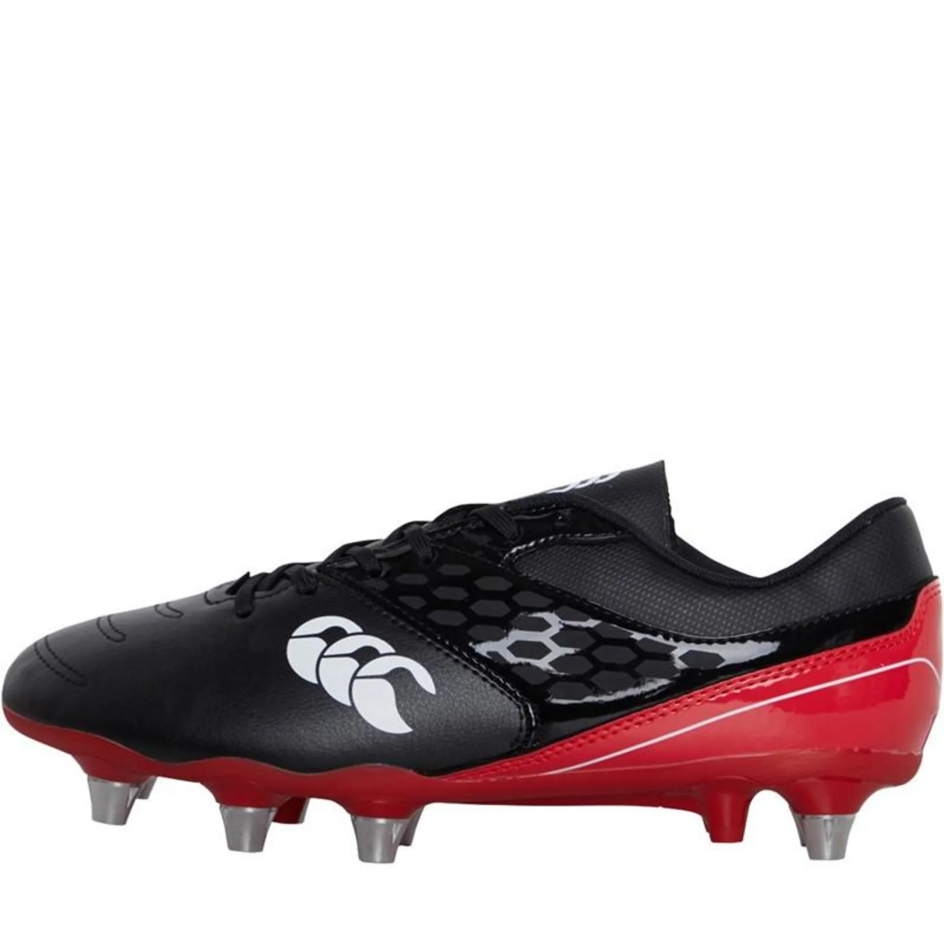 Canterbury Mens CCC Phoenix Raze SG Soft Ground Rugby Boots Black/Red