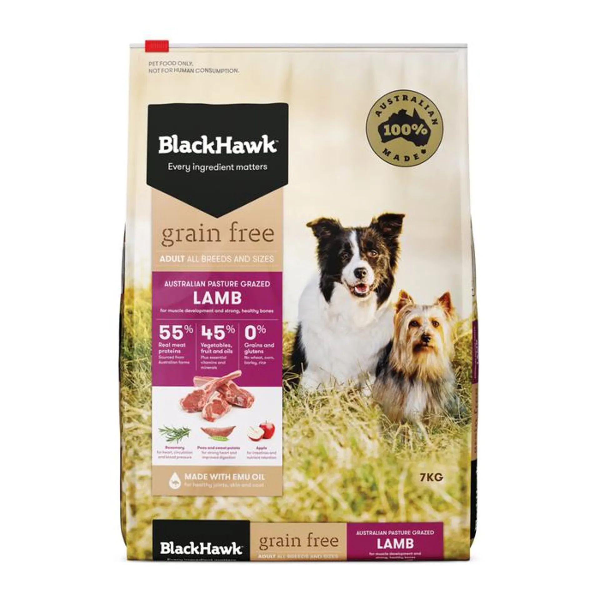 Black Hawk Lamb Grain Free Dog Food 7kg