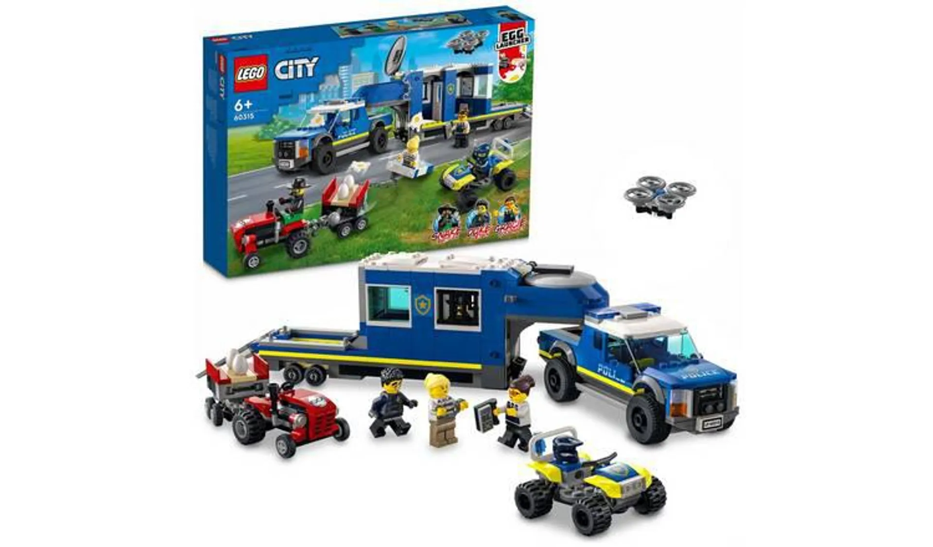 LEGO City Police Mobile Command Truck and Tractor Toys 60315