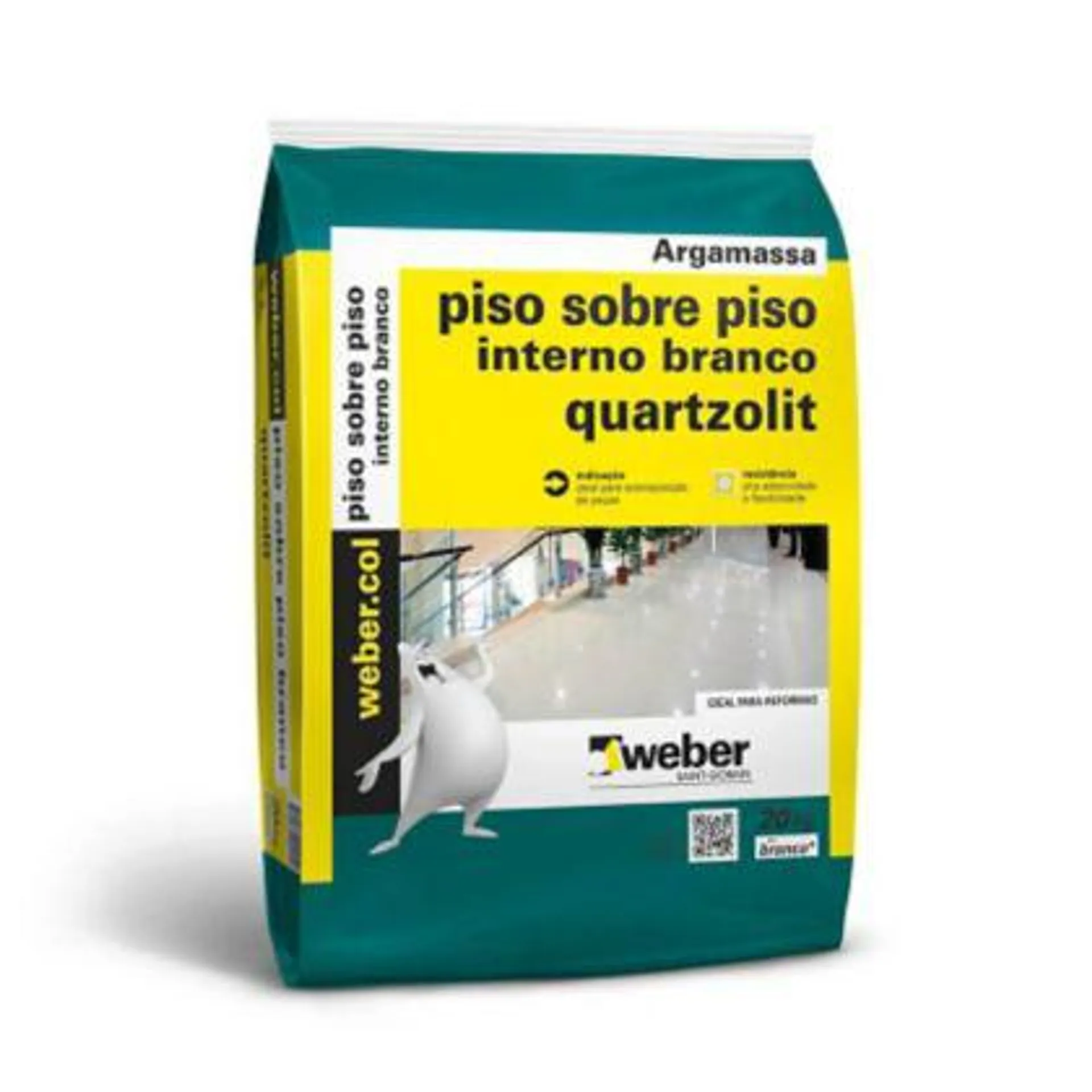 Argamassa para Porcelanato e Piso Sobre Piso Interno 20kg Branco