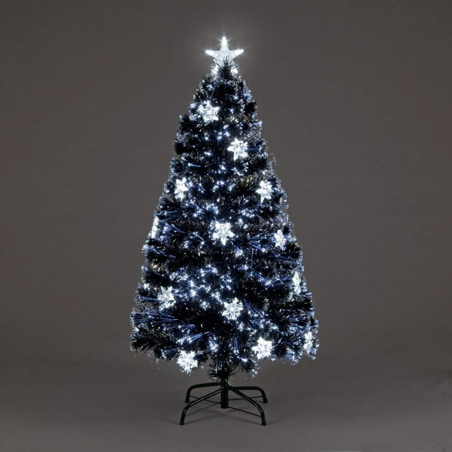 Fibre Optic Night Star Christmas Tree With LED Stars