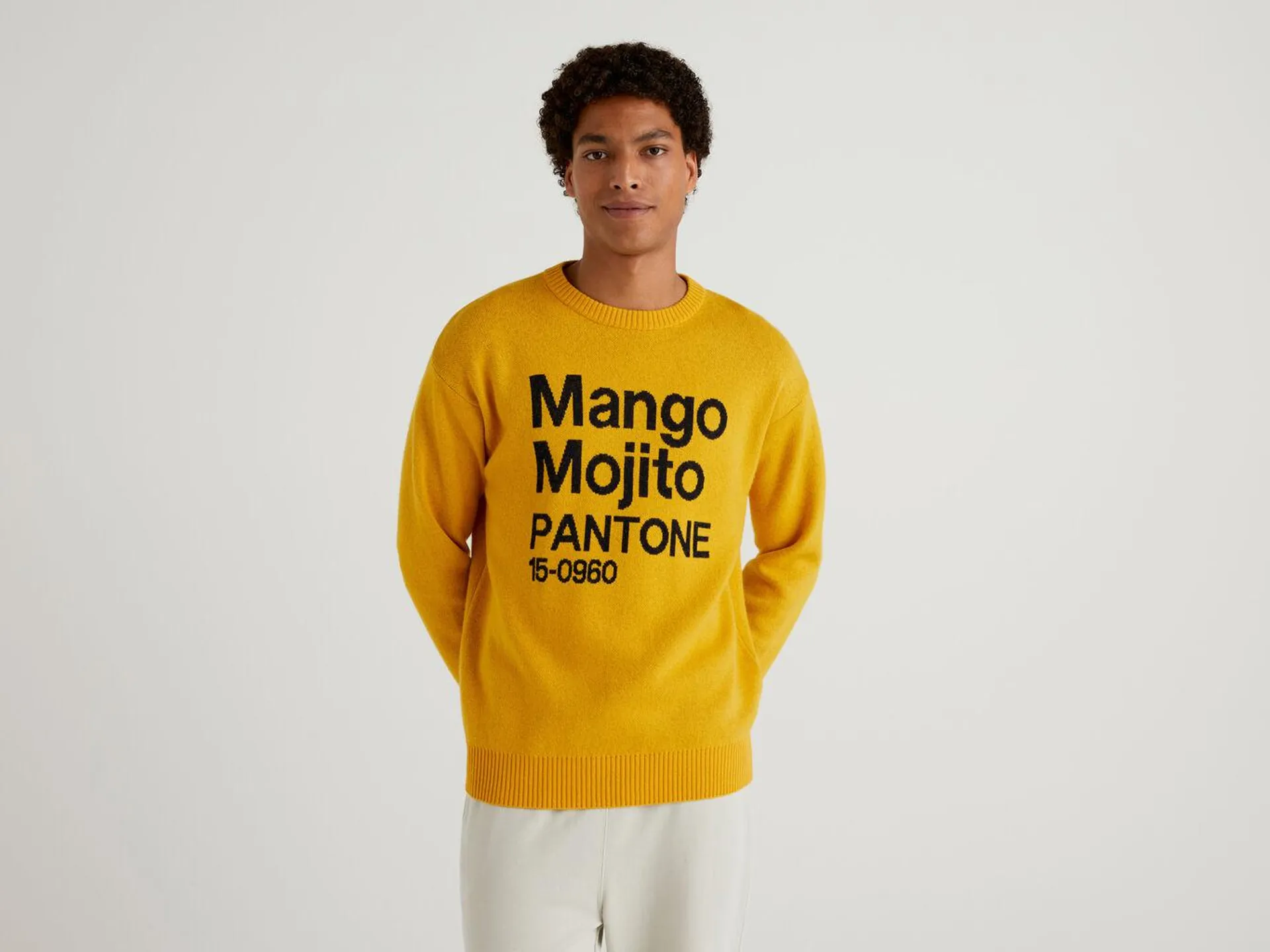 BenettonxPantone™ yellow sweater with inlay