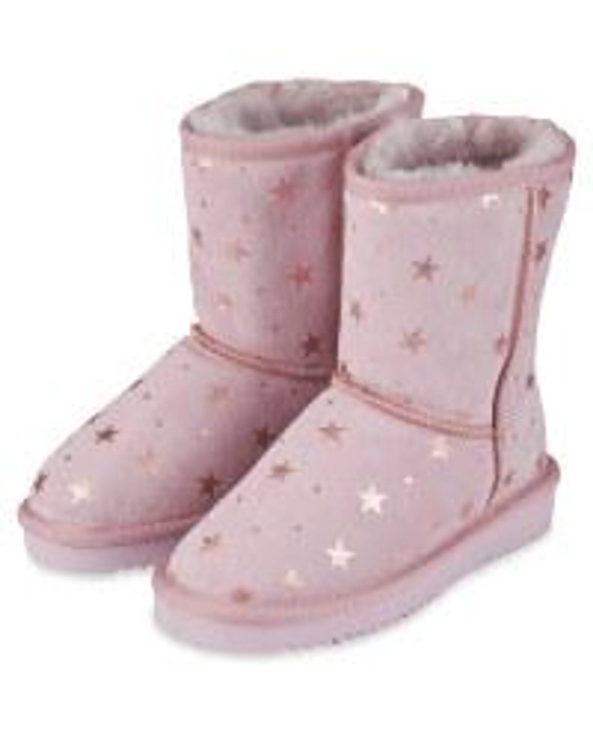 Girl's Stars Lambskin Boots