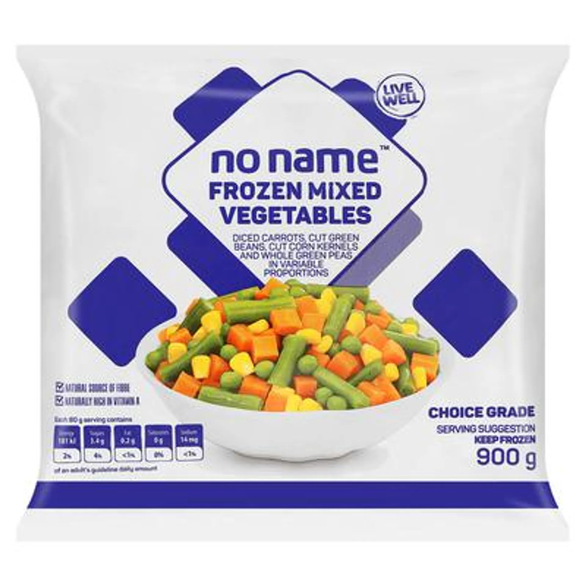 No Name Mixed Vegetables 900g