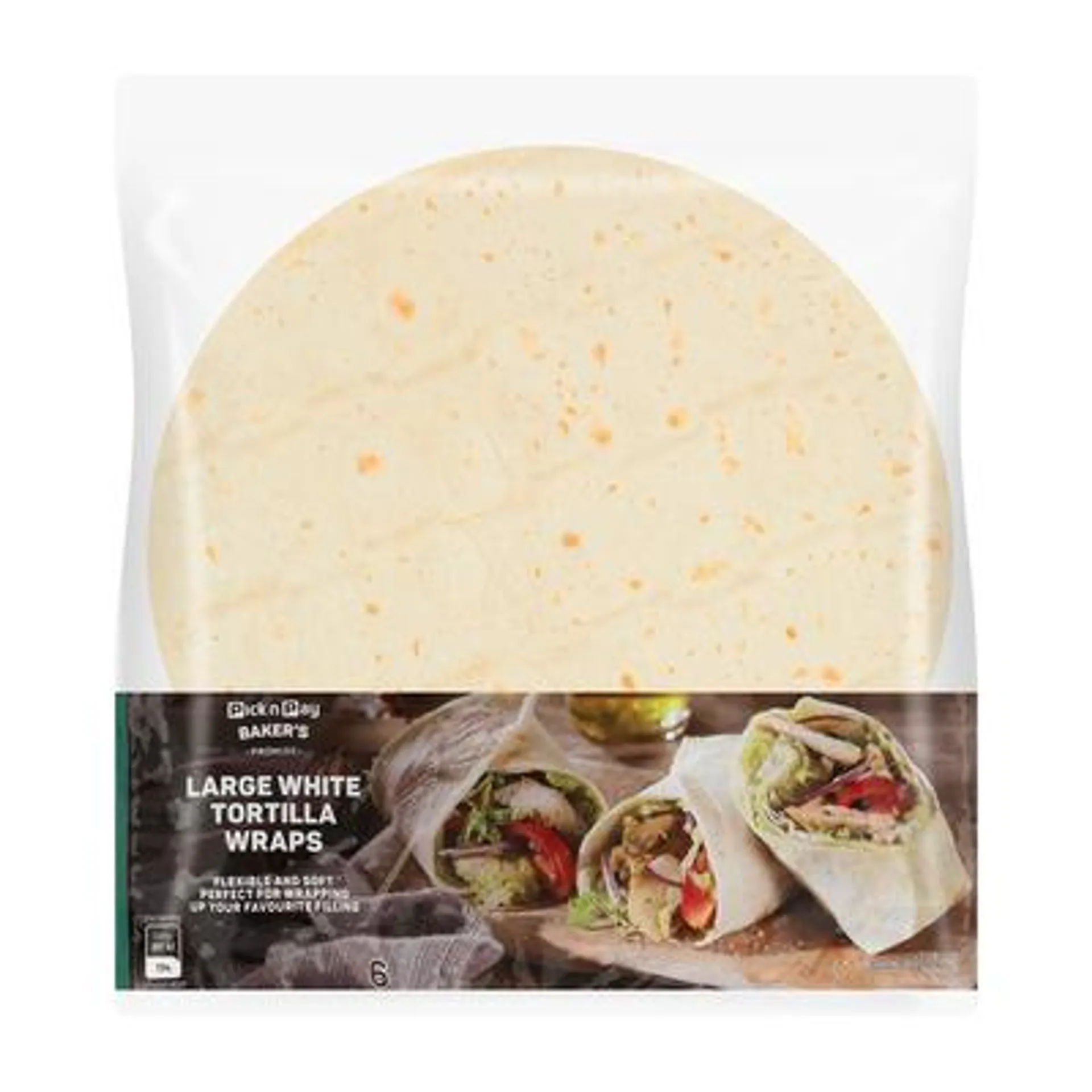 PnP Large White Tortilla Wrap 6 Pack